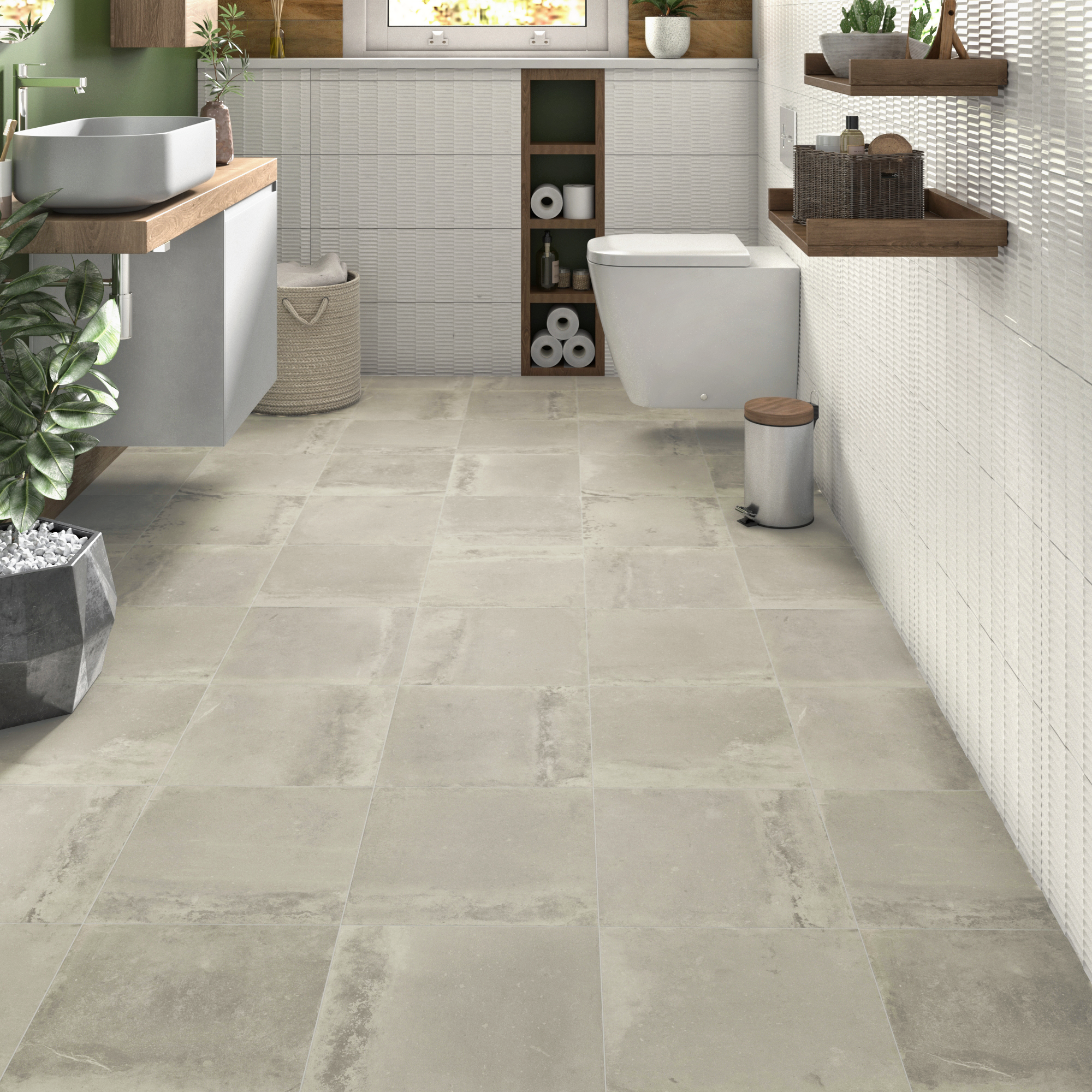 Echantillon sol pvc effet béton gris clair proton | Leroy Merlin