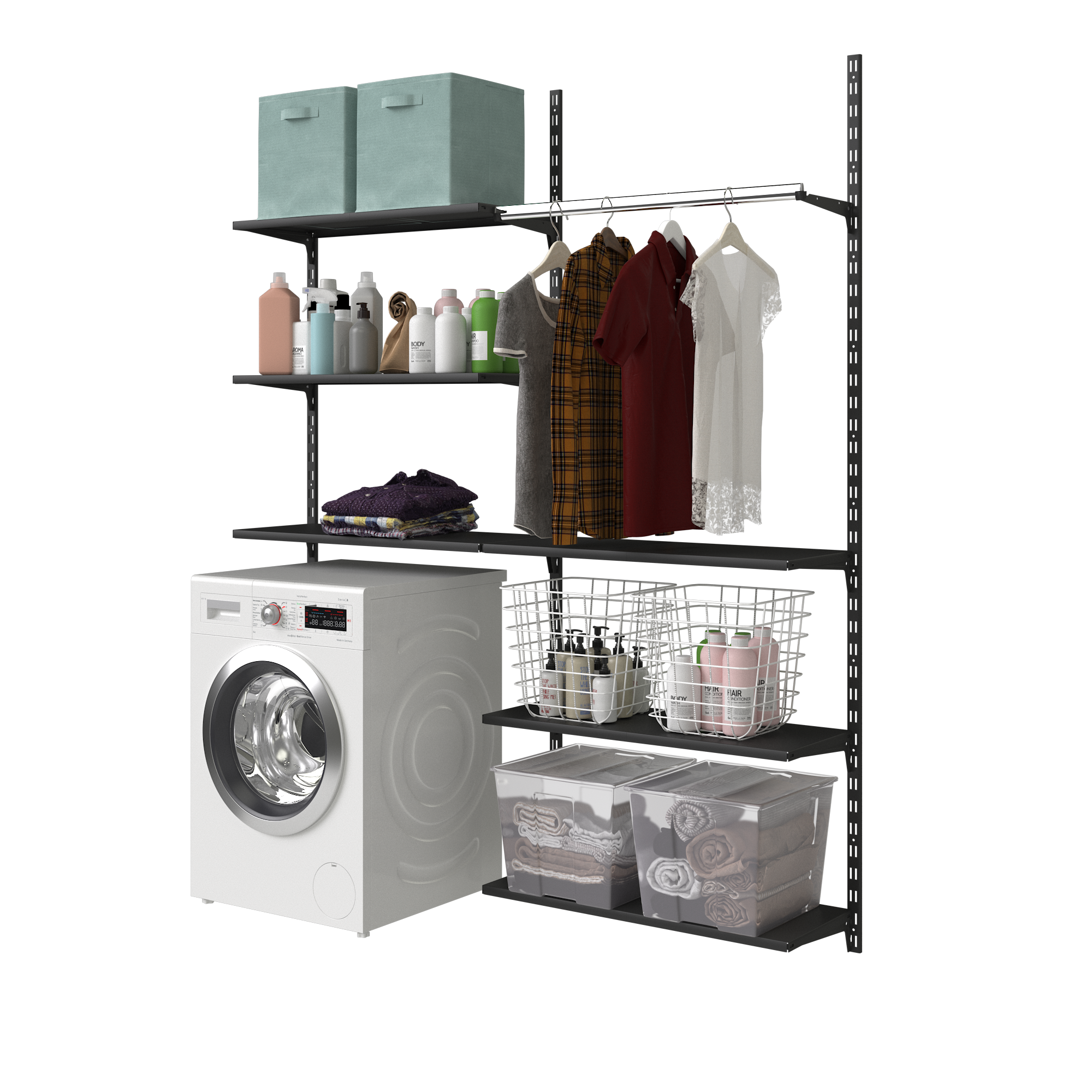 Crémaillère double acier, H.200 cm entraxe 50 mm - 9