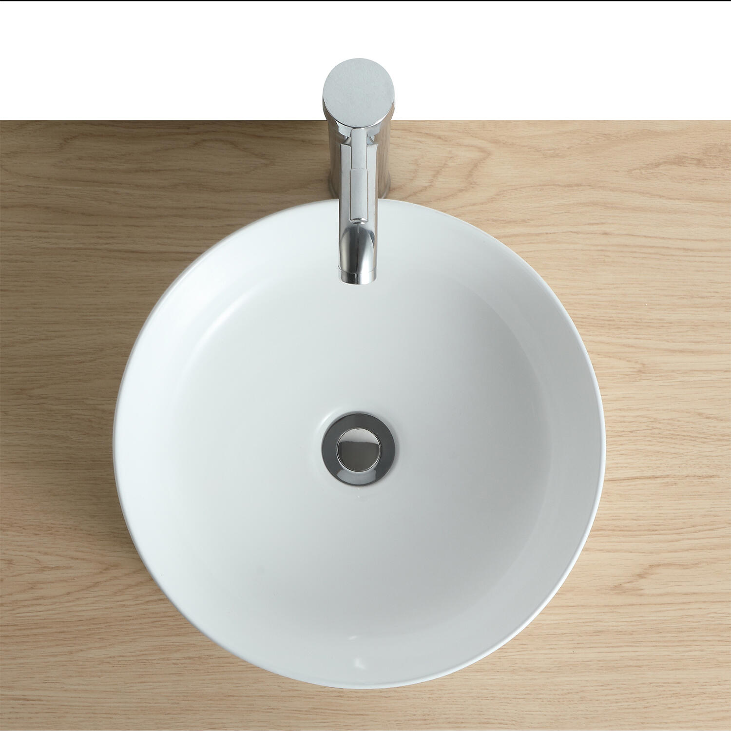 Vasque à poser céramique rond Fine structurée Diam.36 cm blanc structuré brillan - 3