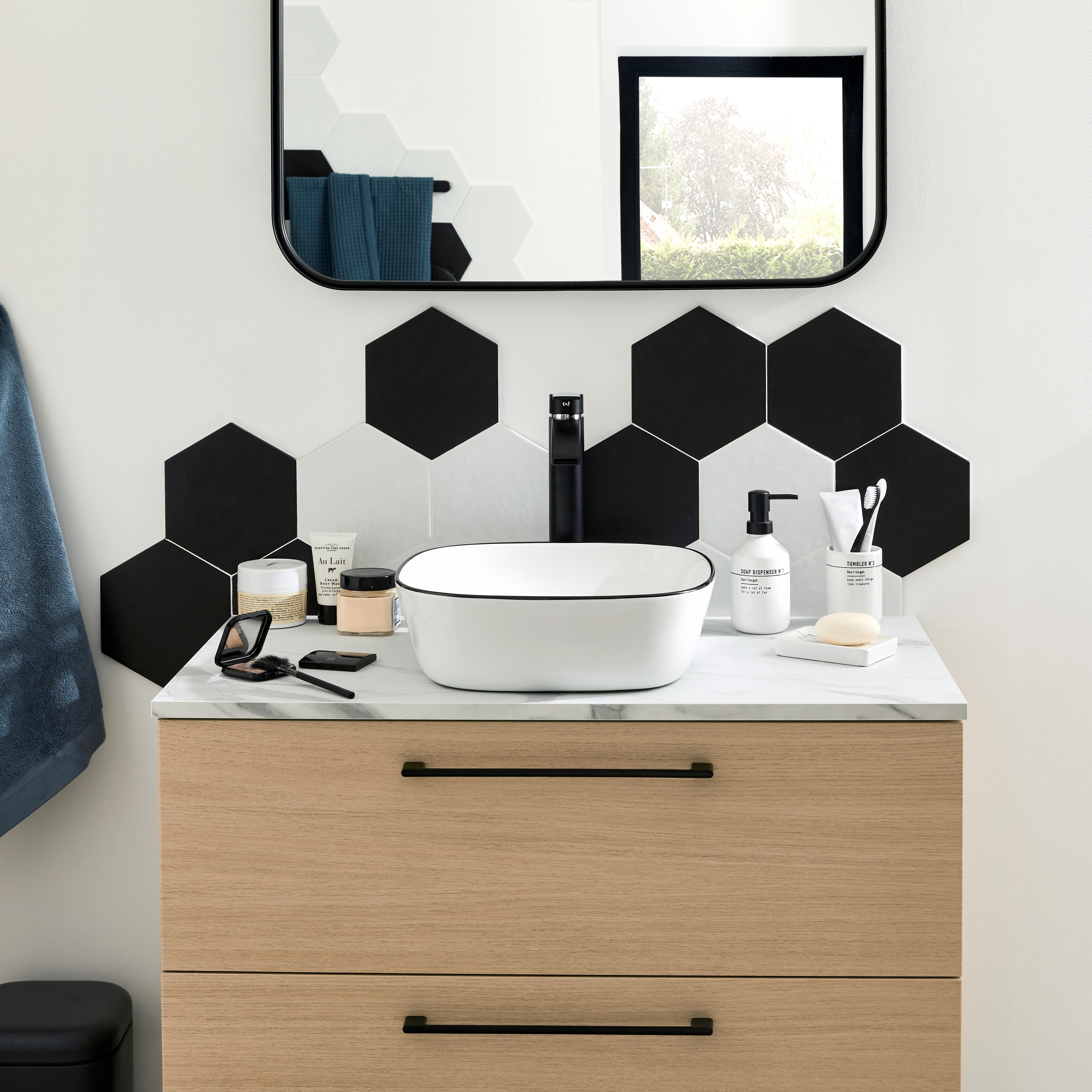 Vasque à poser céramique carré Diego H.12 x l.37 x P.37 cm blanc brillant - 5