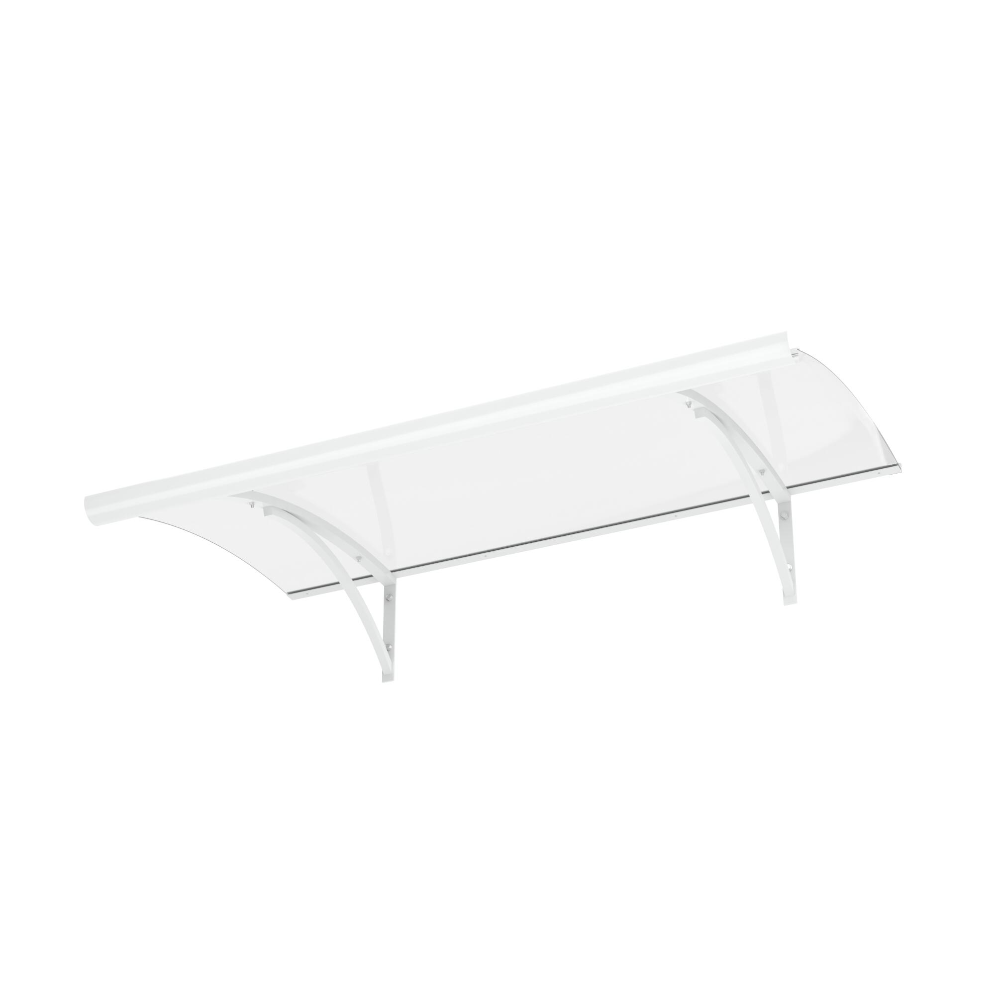 Auvent de porte d'entrée alu blanc Maga, l.150 x H.29 x P.90 cm - 2