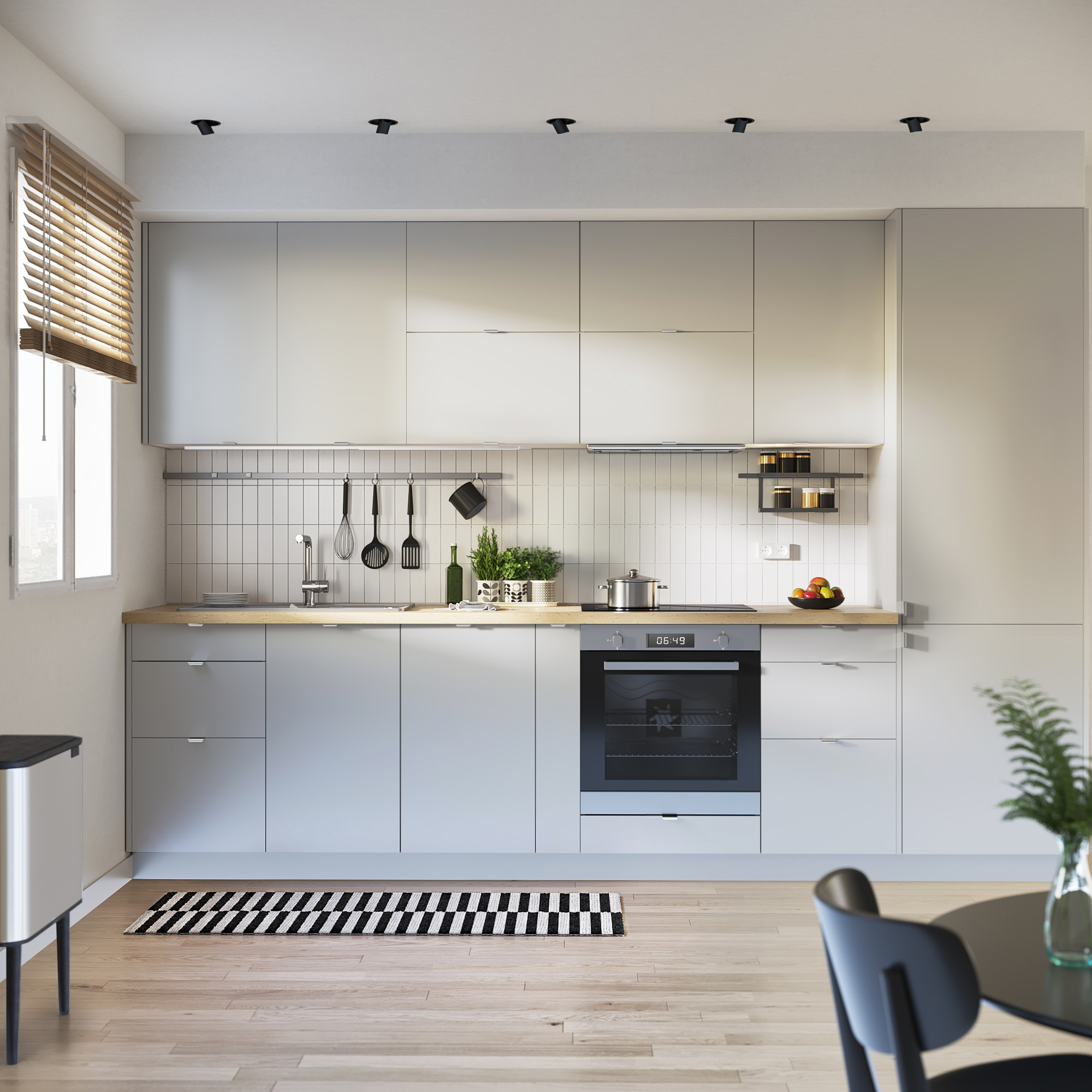 Façade de tiroir de cuisine Sevilla gris perle mat H.25.3 x l.59.7 cm - 2