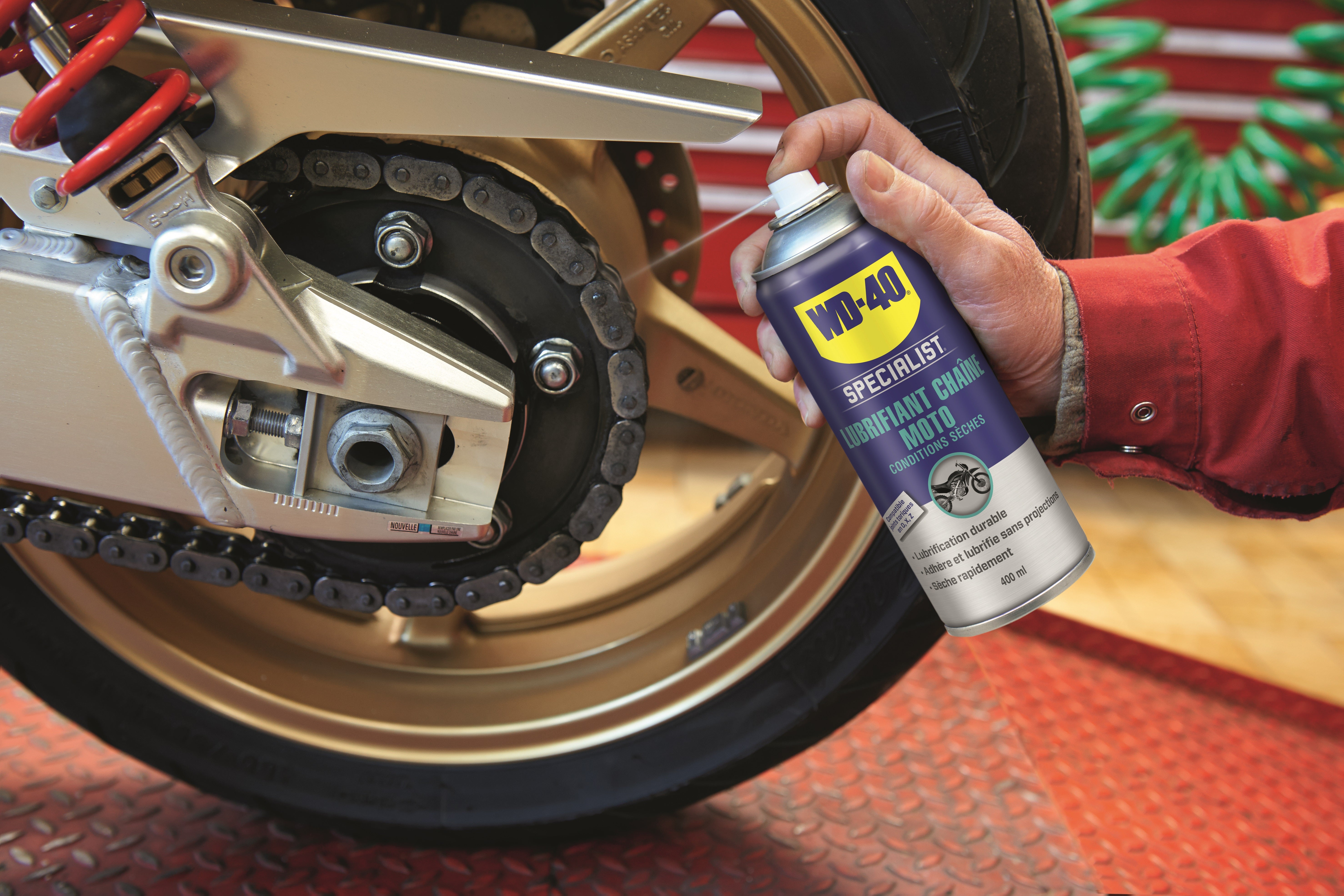 Lubrifiant chaine moto en aérosol, 400ml WD-40 - 7