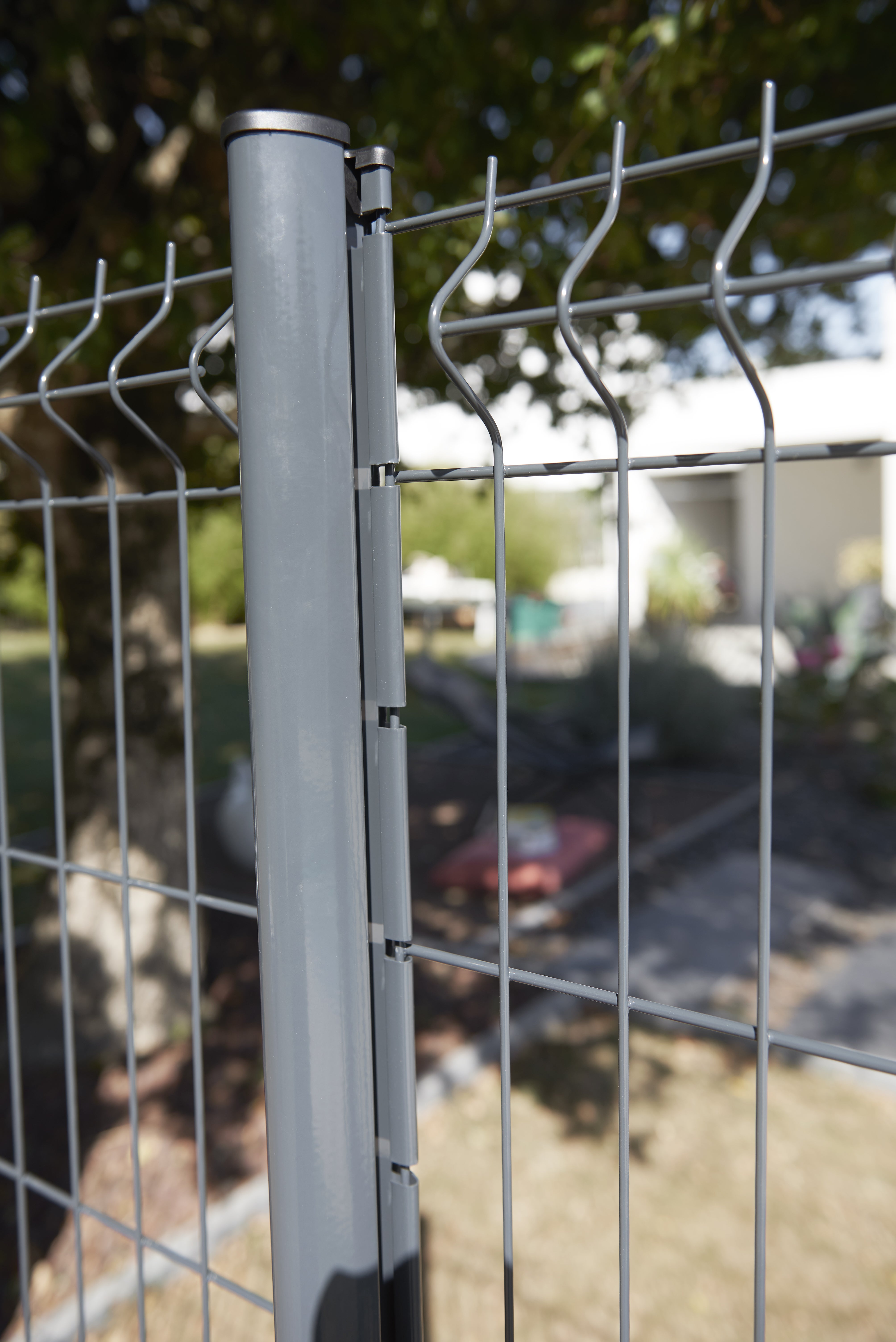 Panneau métallique grillagé Naterial anthracite x l.250 cm, maille 200x55 mm - 2