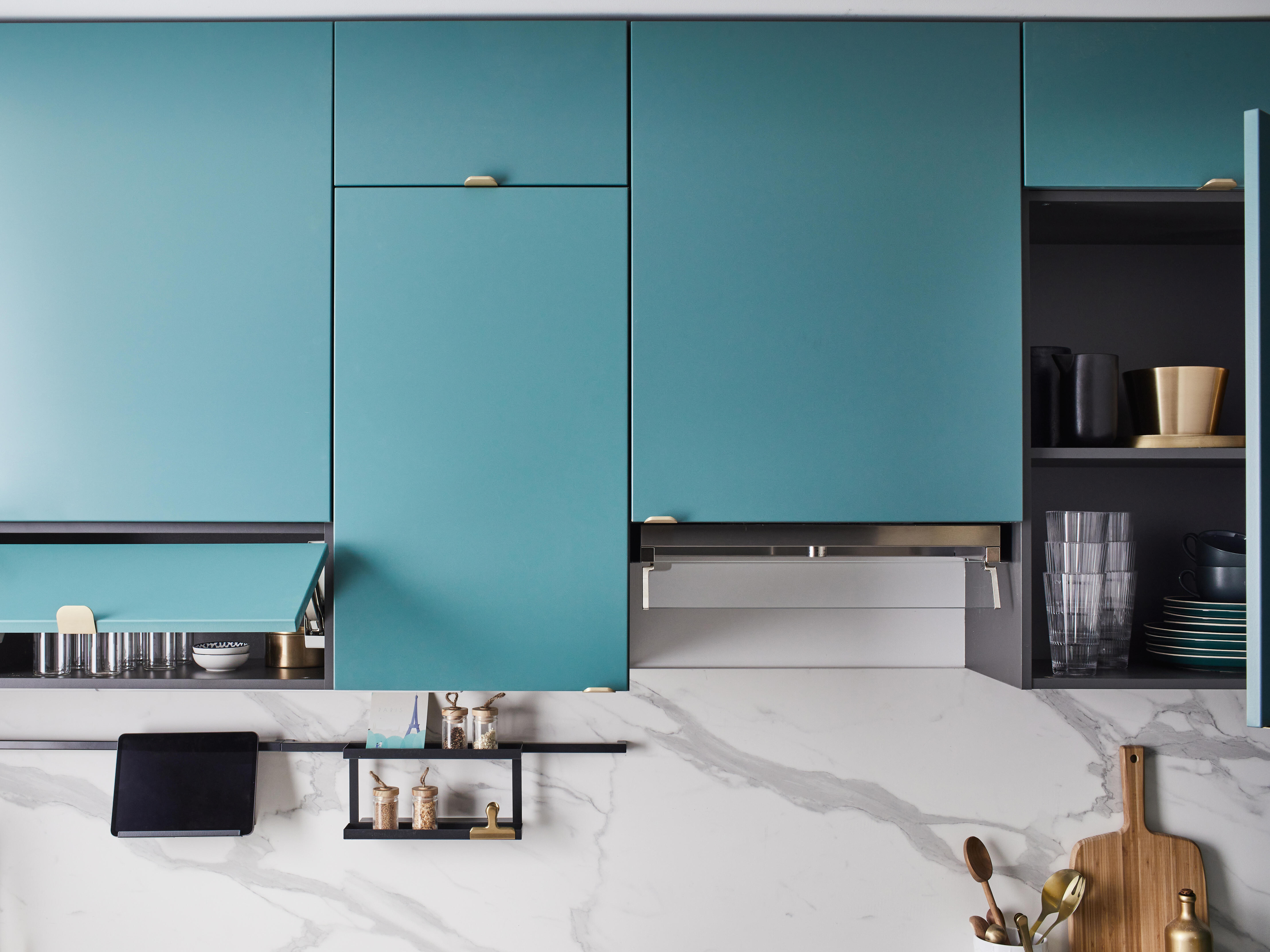 Staffa per barra a muro per accessori cucina gancio nero P 8.75 cm - 8