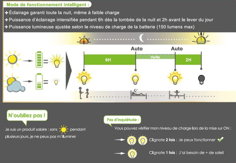 Spot à piquer solaire à détection 250 Lumen noir 365 Premium WATT & HOME - 4