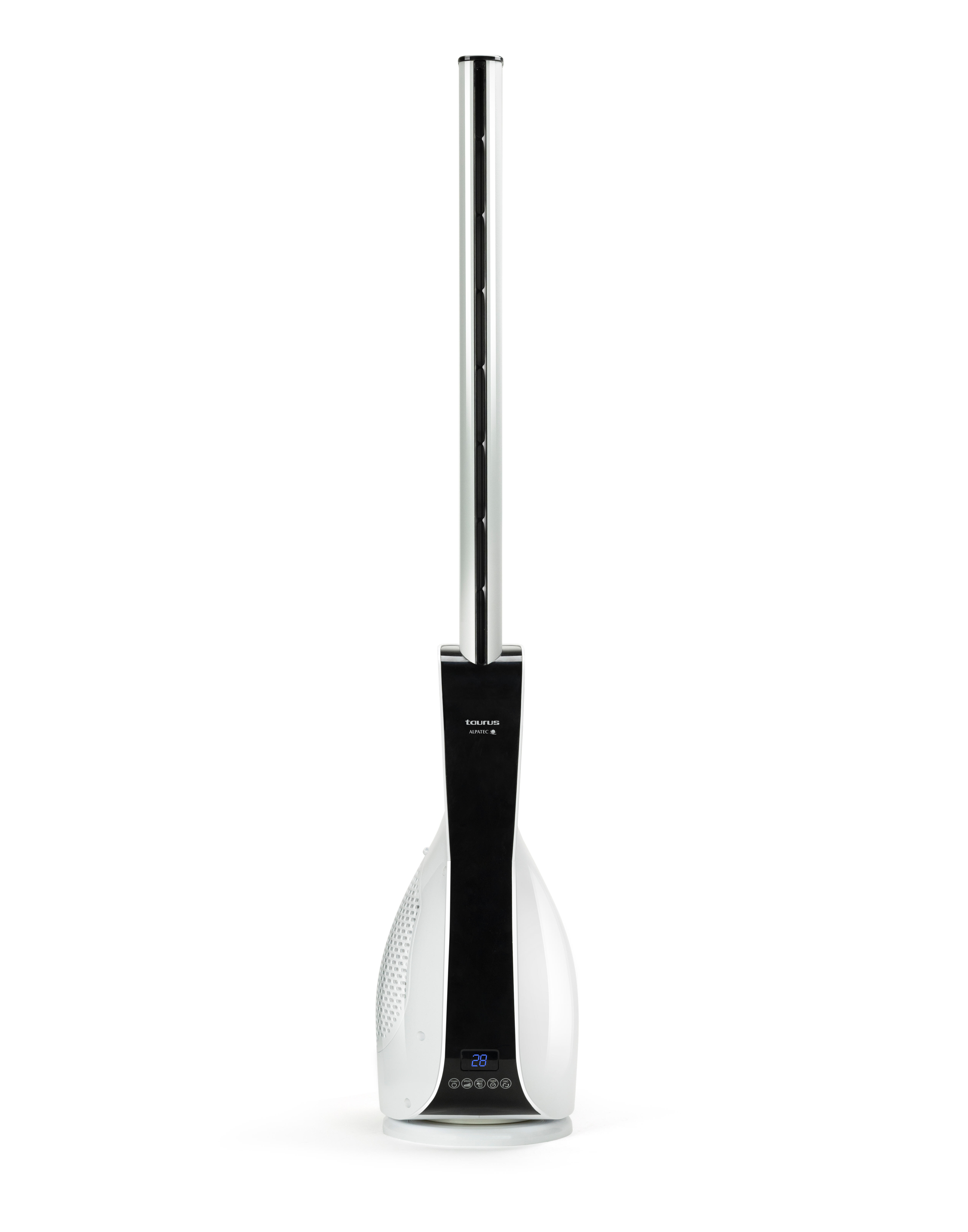 Colonne d'air à poser, TAURUS ALPATEC, Babel invisible noir 30 W, D101 cm - 2