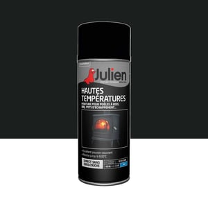 Bombe de peinture Hautes températures JULIEN noir mat 400 ml Leroy Merlin Les bons plans des petits projets avant l'été