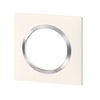 Plaque simple Dooxie, LEGRAND, blanc chromé