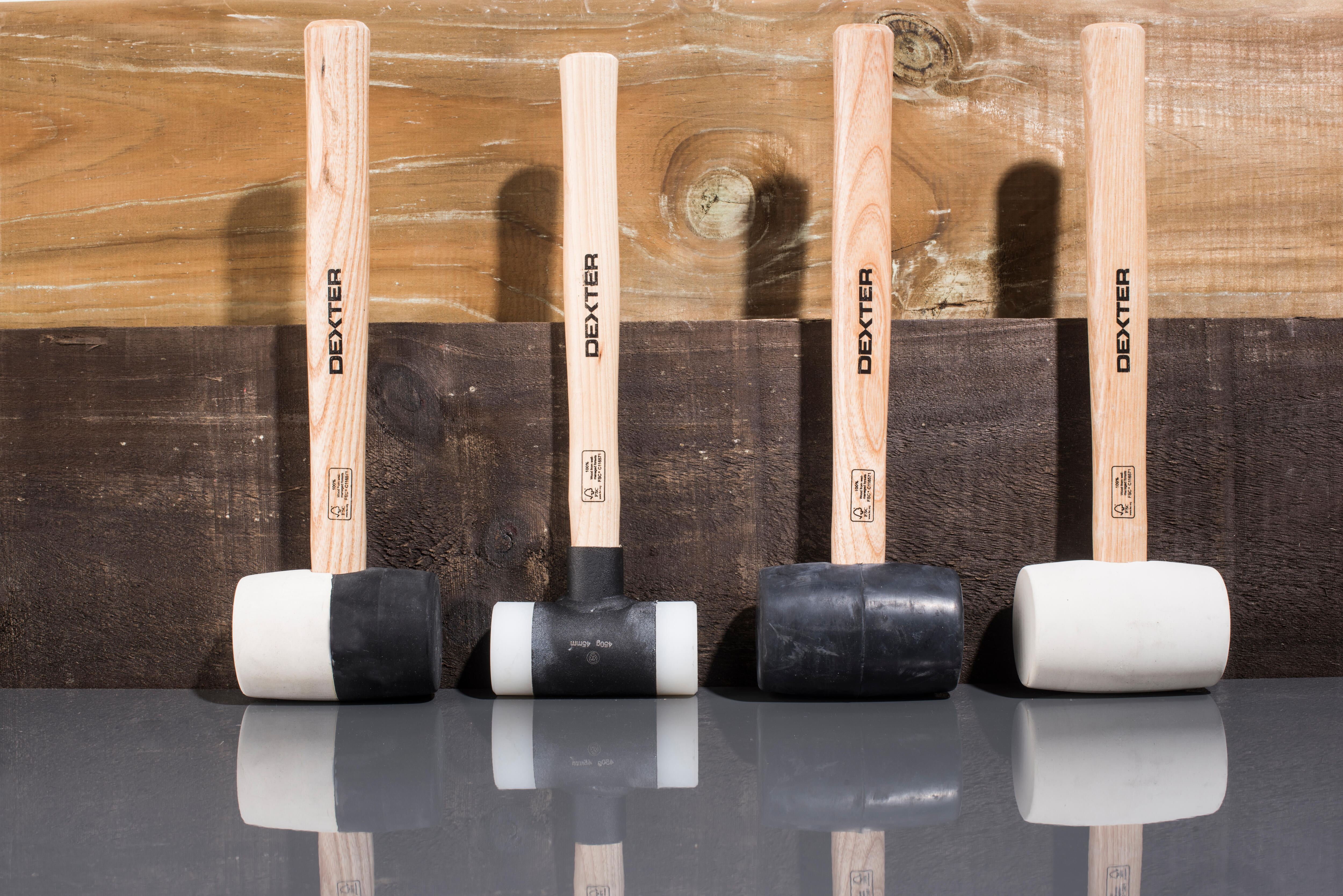 Maillet de carreleur caoutchouc blanc, 0,45 kg DEXTER - 4