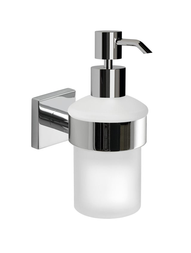 Dispenser sapone per bagno Sidney cromato in resina