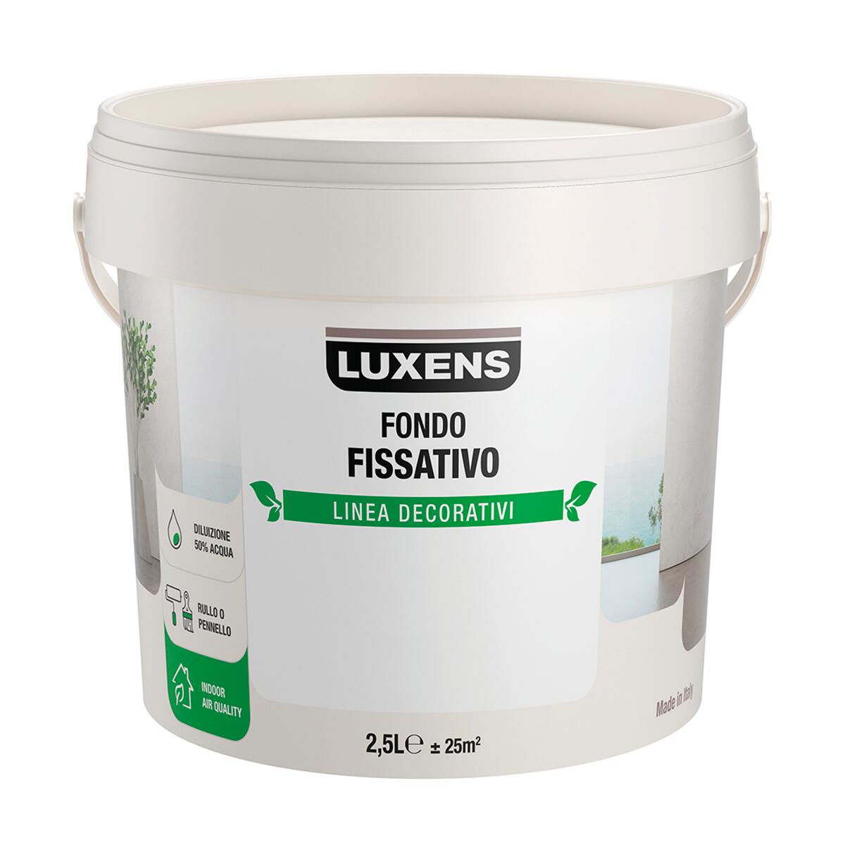 Fissativo per pittura su intonaco di calce cementizia LUXENS fondo fissativo base acqua 2.5 L - 6