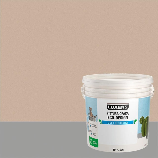 Pittura decorativa LUXENS tinta unita terra chiara 5 L