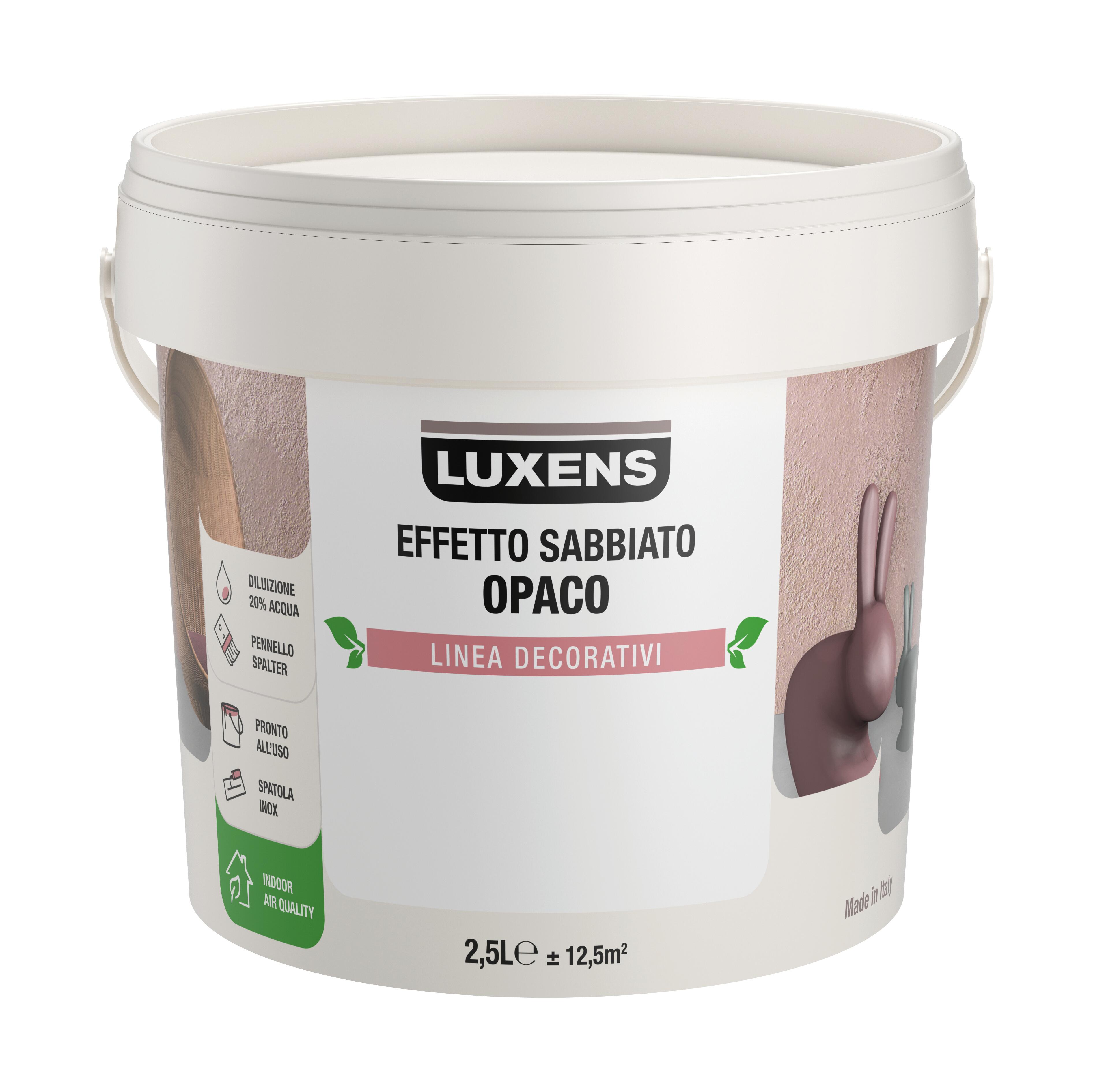 Pittura decorativa LUXENS sabbiato bianco candido neive 2.5 l - 10