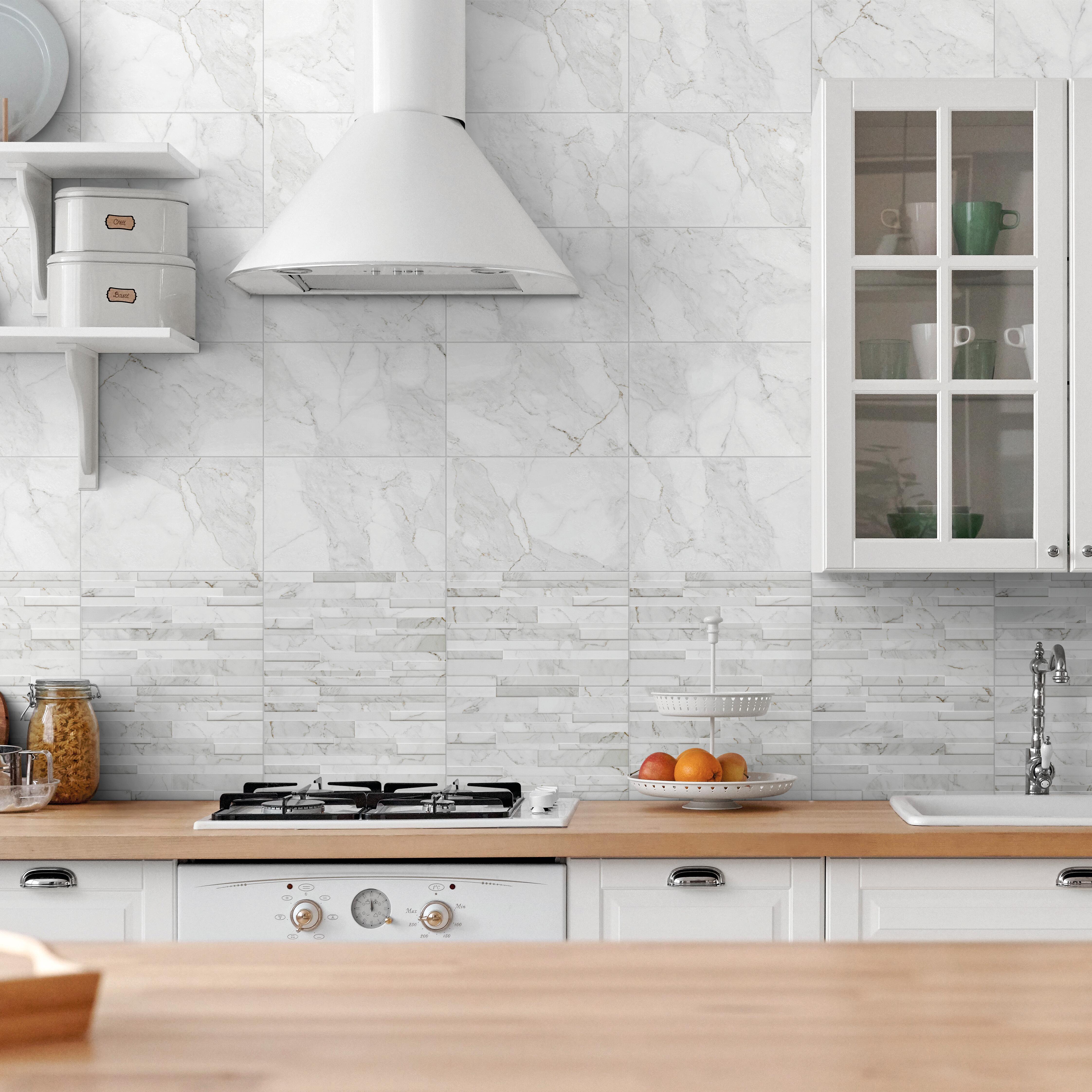 Piastrella da rivestimento interno in gres naturale 25 x 40 cm smaltato grigio opaco Canova traffico medio forte (pei 3/5) Sp. 6.1 mm 2 mq - 2