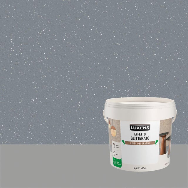 Pittura decorativa LUXENS glitterato grigio lupus 2.5 l