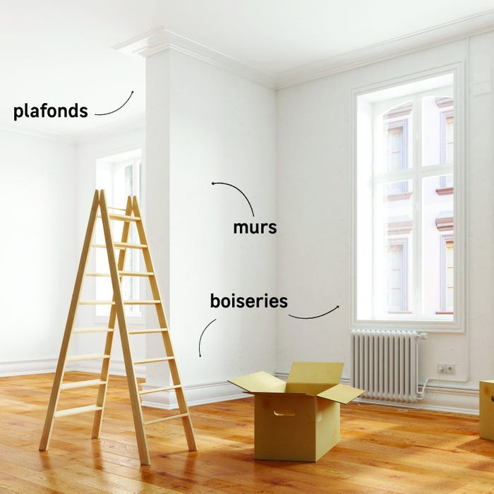 wiele białych wsporników