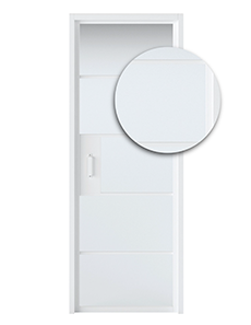 Puerta corredera de cristal blanco Chlo Artens - 1