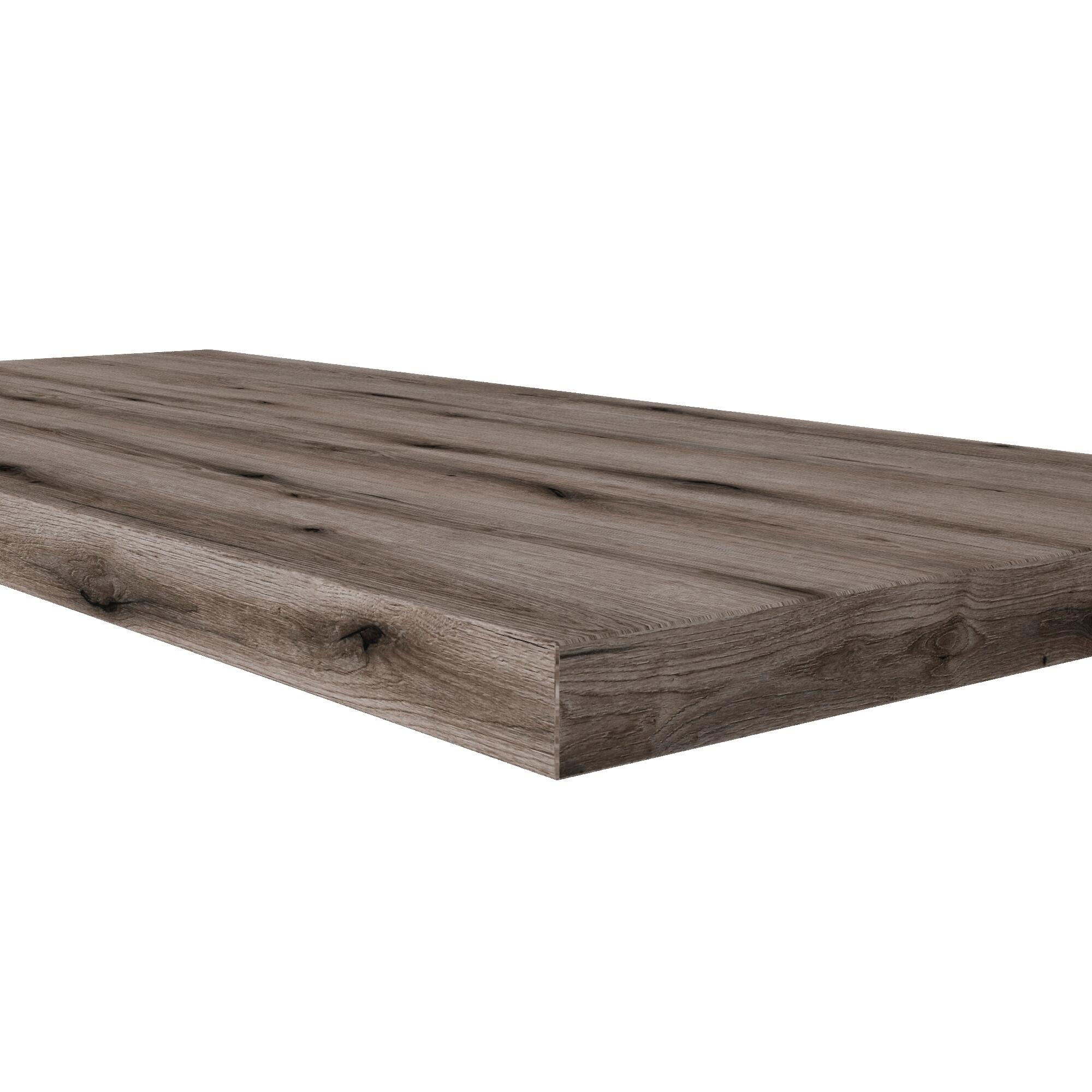 Top per lavabo Kros L 100 x H 4 x P 46 cm rovere fossile truciolare - 7