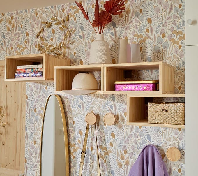 Photo de rangement sur le mur