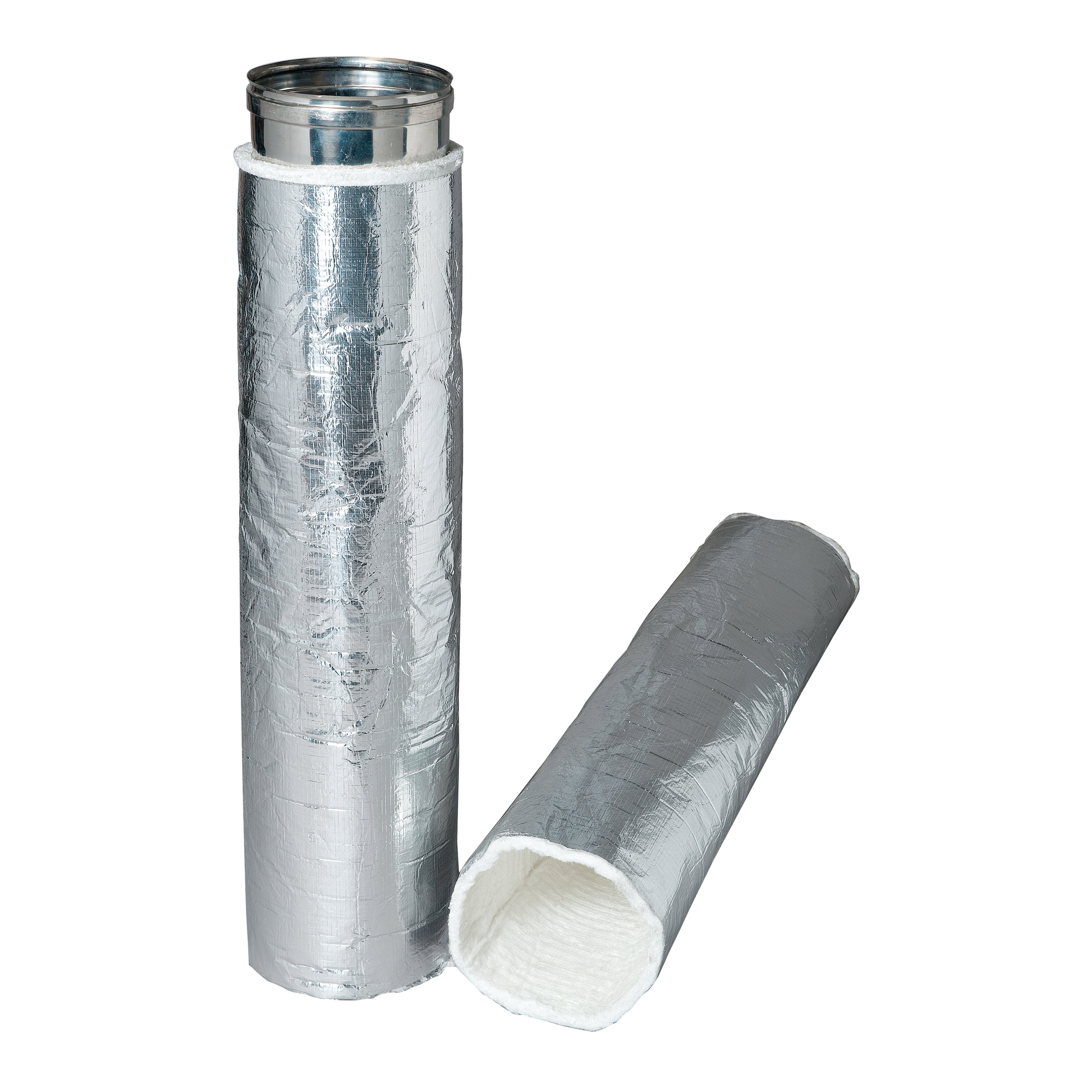 Isolante Per Tubi In Lana Di Roccia - Rivestimento Alluminio, 28/30mm, 1m, Conducibilit&agrave; Termica 0.038 W/(m-K), Per Riscaldamento