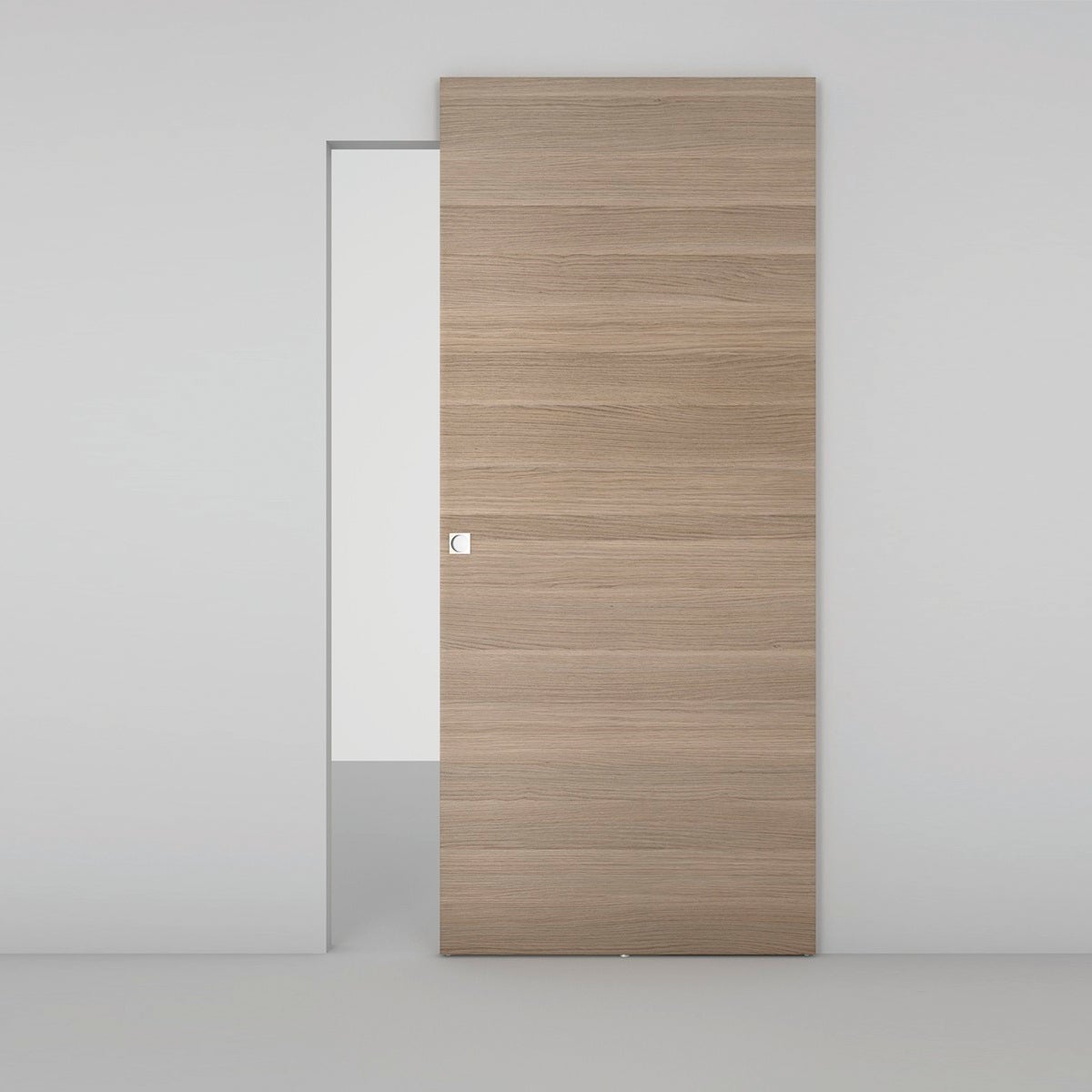 Porta Scorrevole In Legno Massello Di Pino 80x208cm - Stile Fienile Per Interni - Foto 5