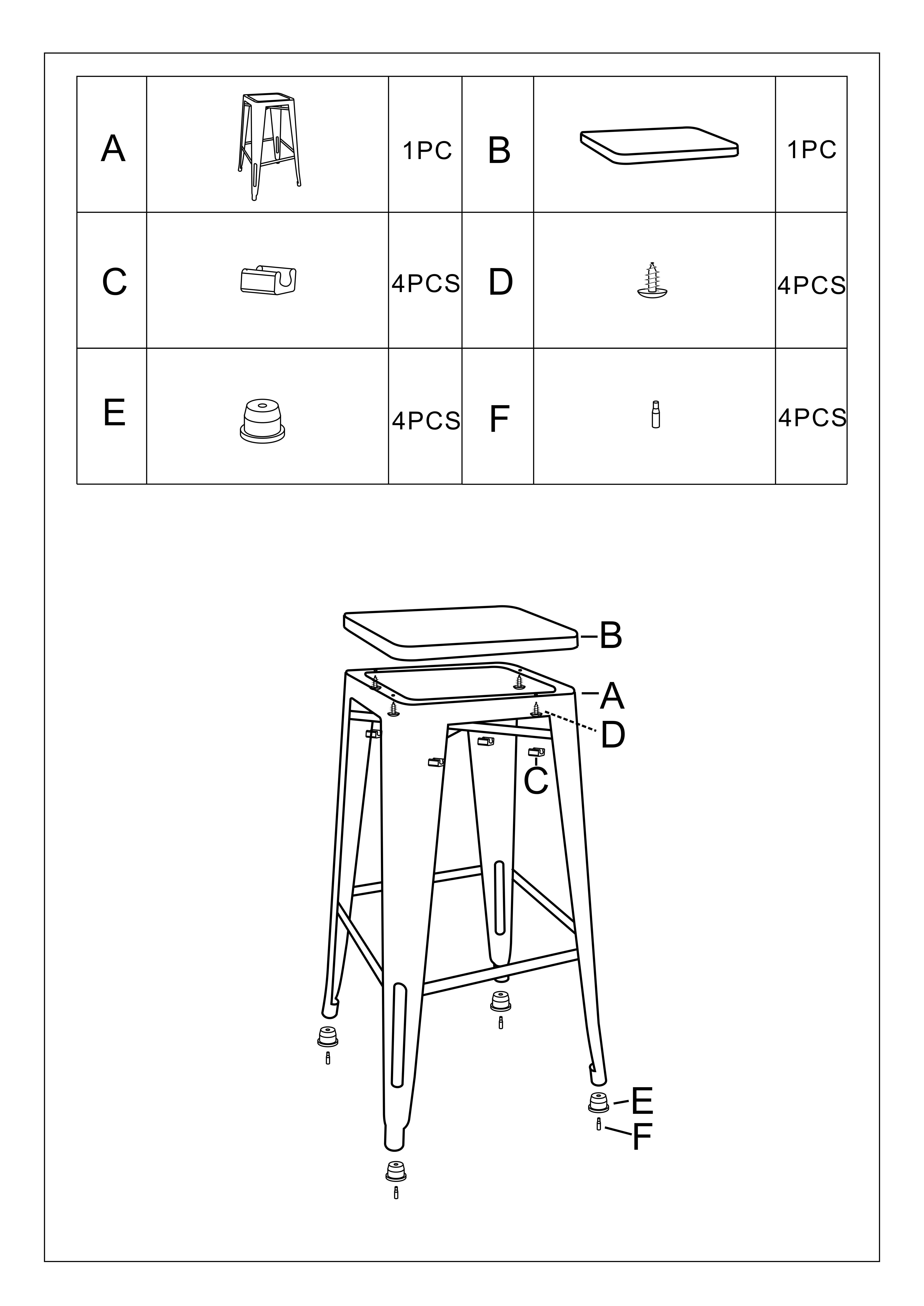 Stołek barowy Soho bambusowo-stalowy Naterial - 4