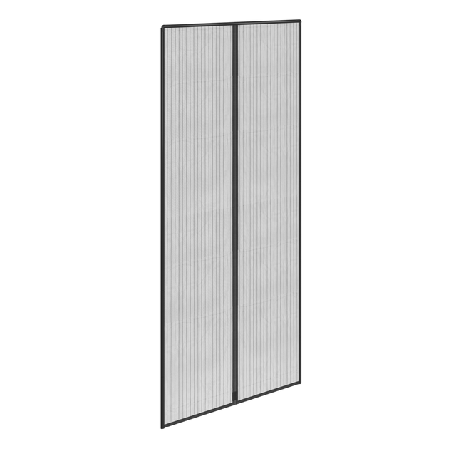 Mosquitera de cortina ISOXA de poliéster color negra con tira magnética de 150x225cm