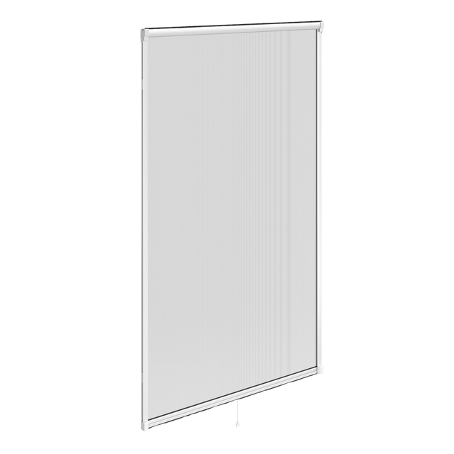 Mosquitera enrollable vertical 100x230cm aluminio recortable blanco para puerta tela fibra de vidrio negra Isoxa