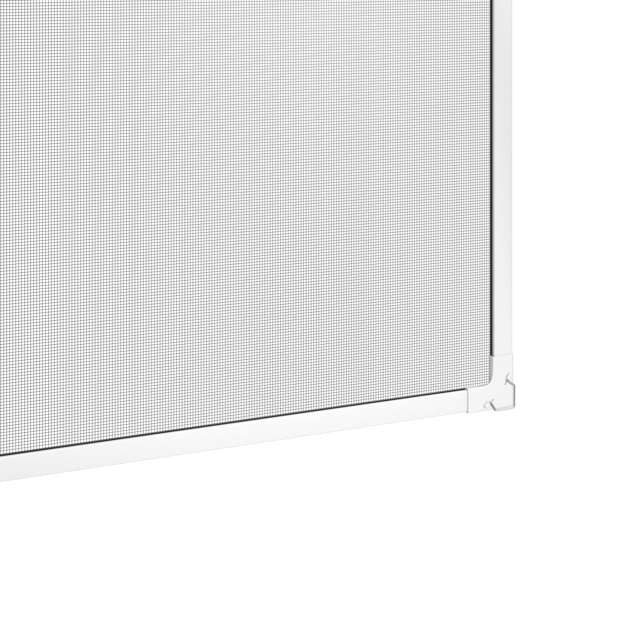 Moskitiera z białą ramą na okno na na magnes 160x160 cm czarna tkanina Isoxa - 5