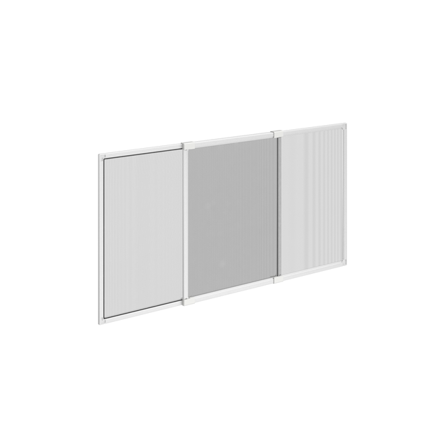 Mosquitera extensible aluminio blanco para ventana tela fibra 50x70-132cm Isoxa