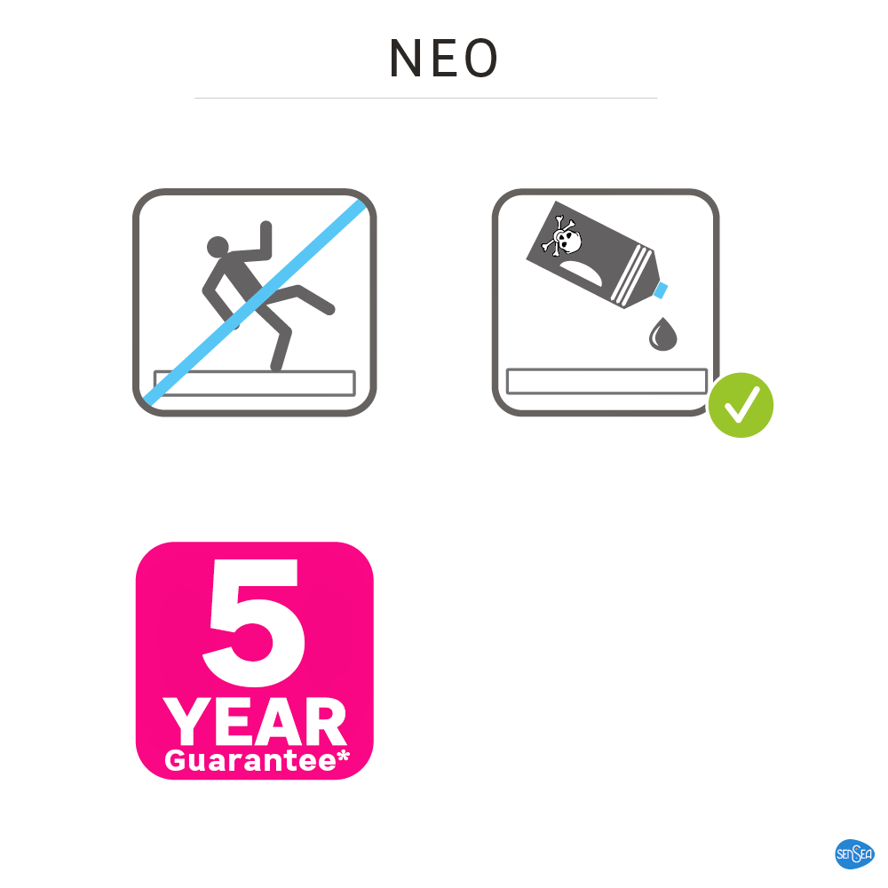 Receveur de douche résine blanc L.160 x l.90 Neo - 8