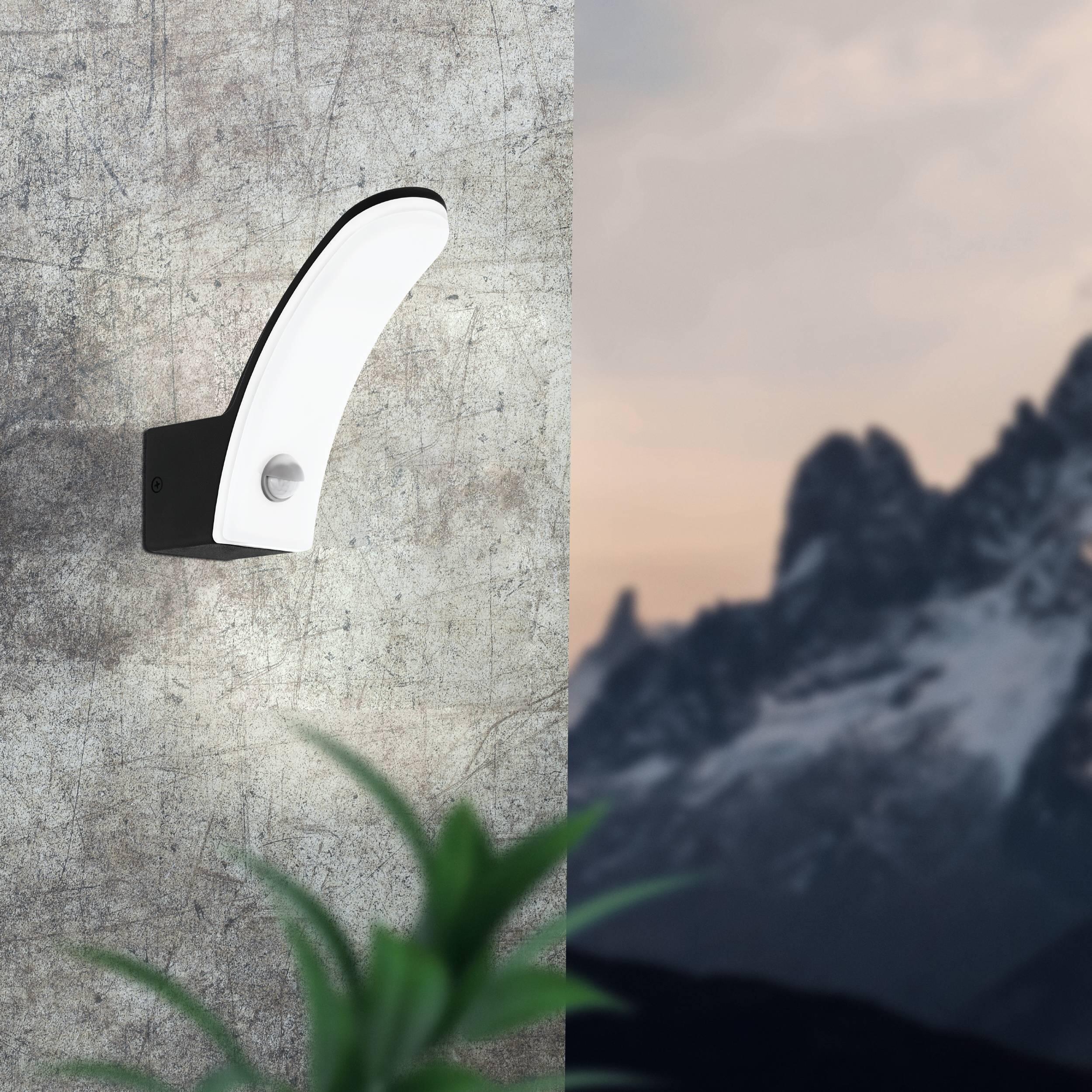 Applique LED da esterno Fiumicino nero IP44, luce bianco caldo 1500 lumen, EGLO - 3