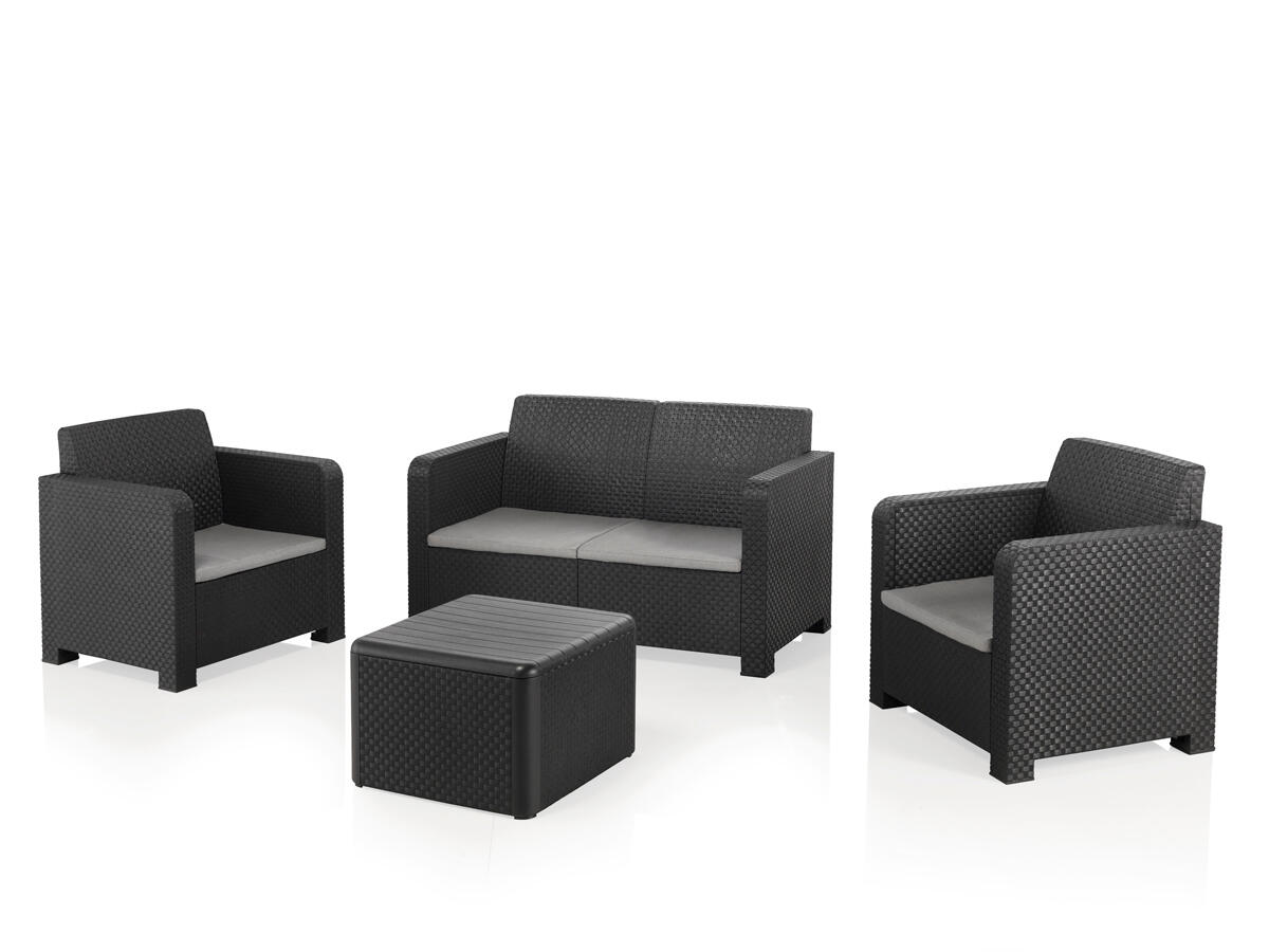 Salon de jardin Novo gris NATERIAL, 4 personnes - 11