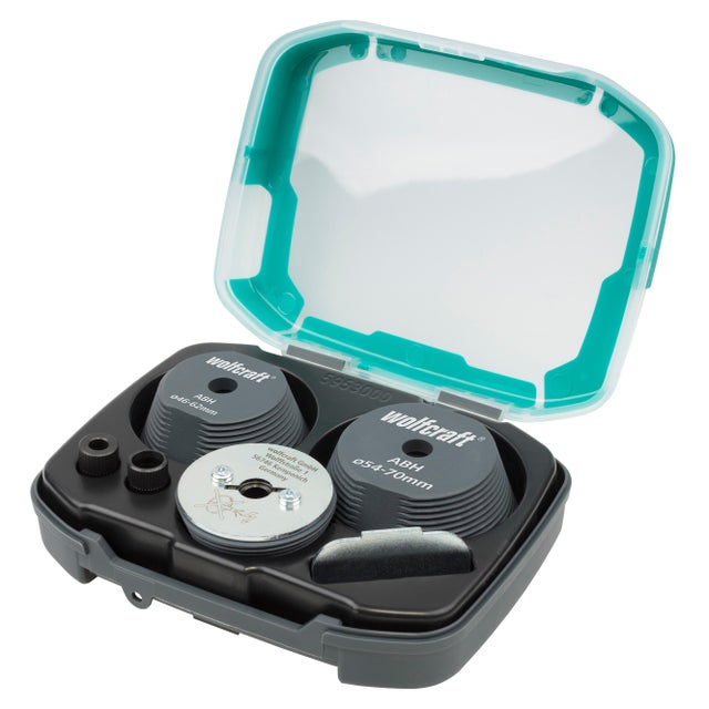 Coffret guide de perçage pour scies cloches Diam.35 - 70 mm - WOLFCRAFT