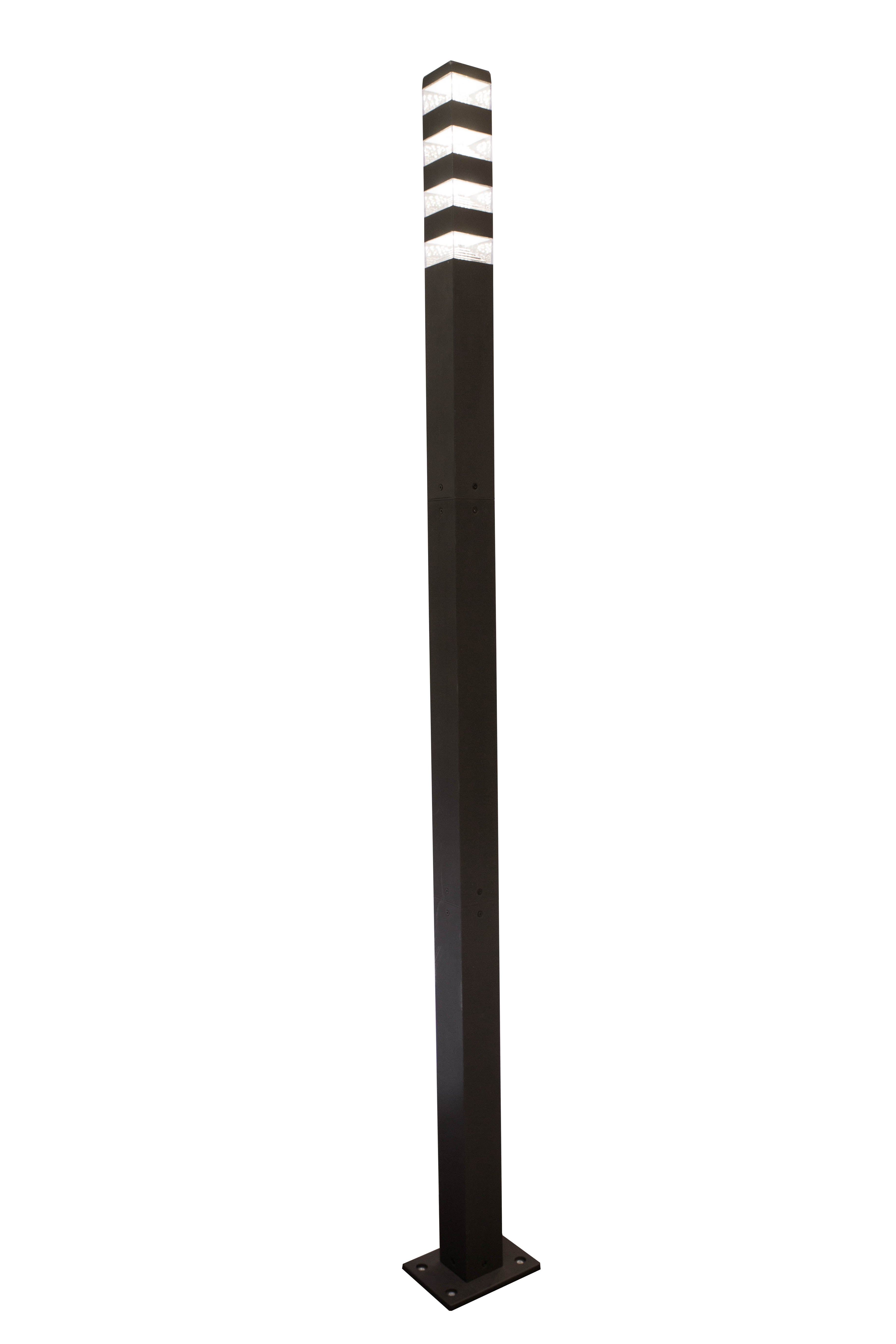 Lampadaire extérieur LED, 2000 lumens noir Pyramide LUMIHOME - 9