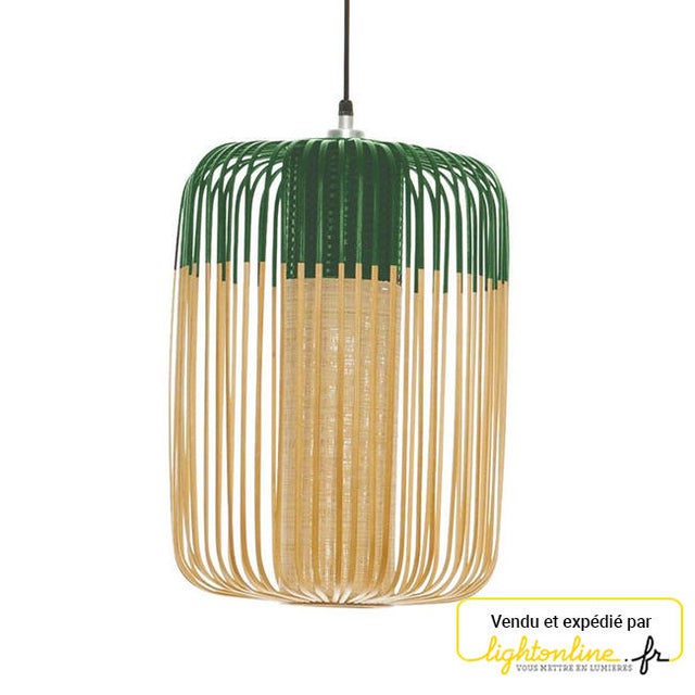 Suspension Bamboo, Diam. 35 cm, E27, vert