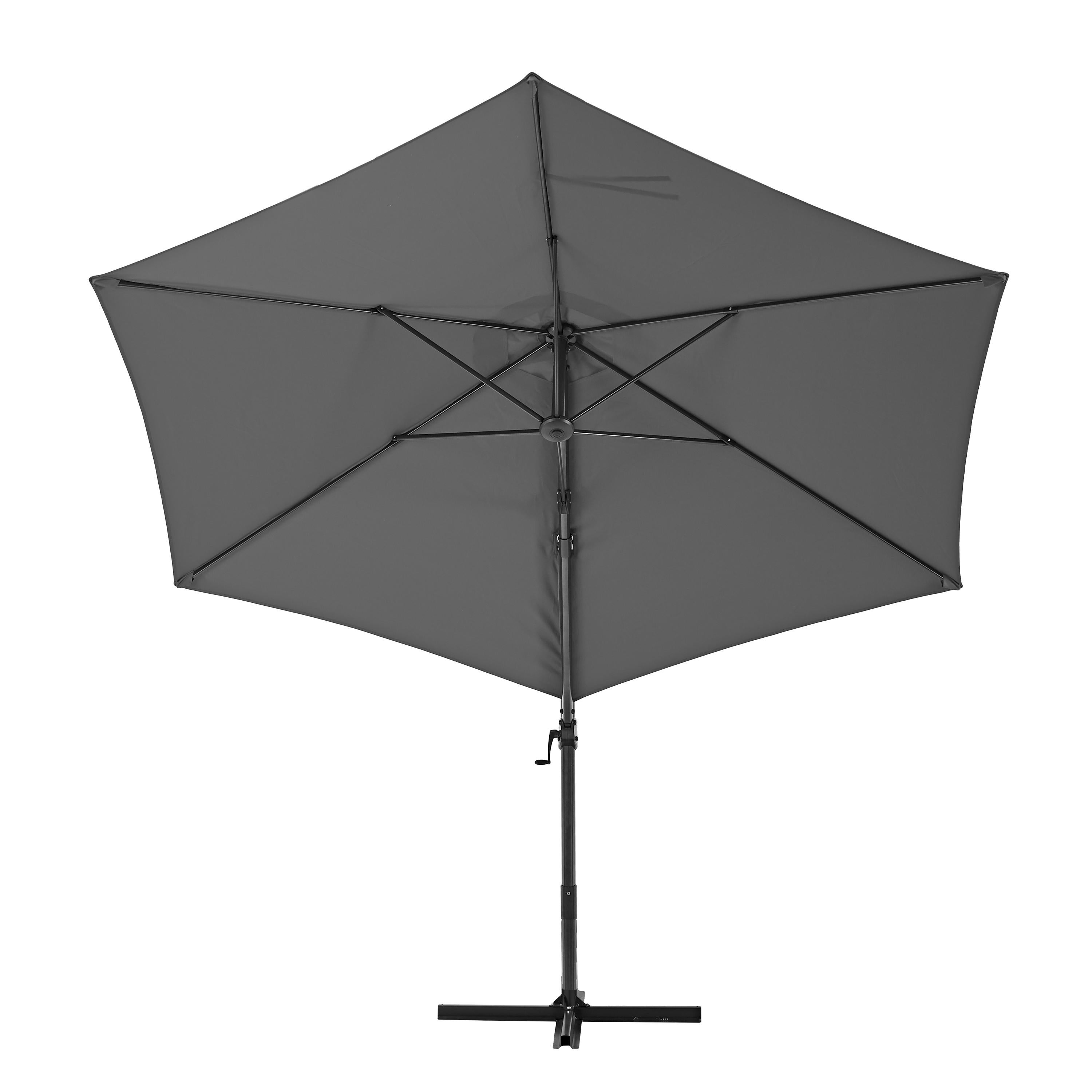 Parasol déporté hexagonal anthracite Avea NATERIAL L.292 x l.292 cm - 5