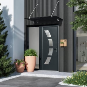 Portail Aluminium Ajouré "Martin" - 300 X 140 Cm - Gris - Bricolage