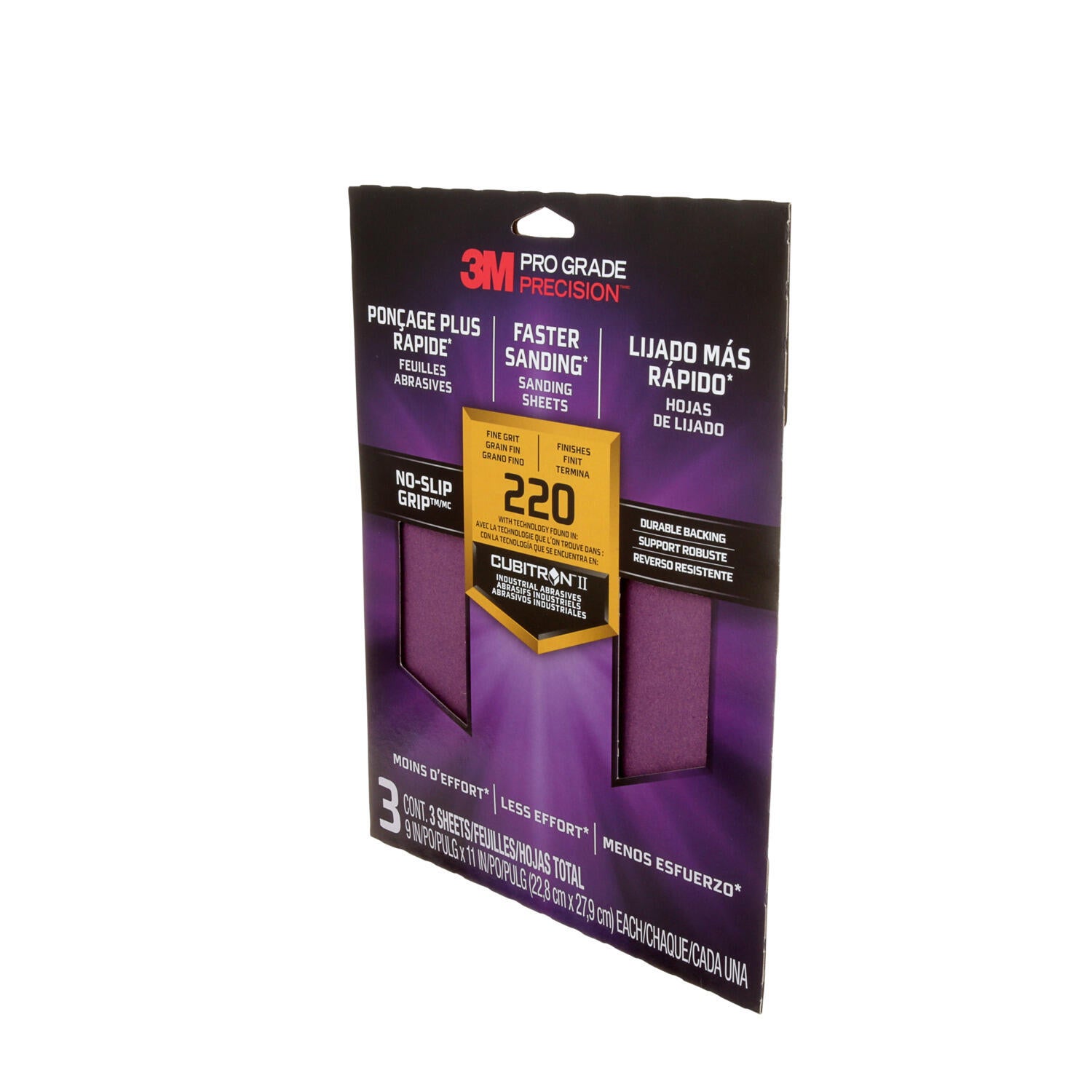 Lot De 3 Papiers Abrasifs Pro Grade Precision 3M X L 228 Mm Grain 220 Lot De 3 Papiers Abrasifs Pro Grade Precision 3M X L 228 Mm Grain 220