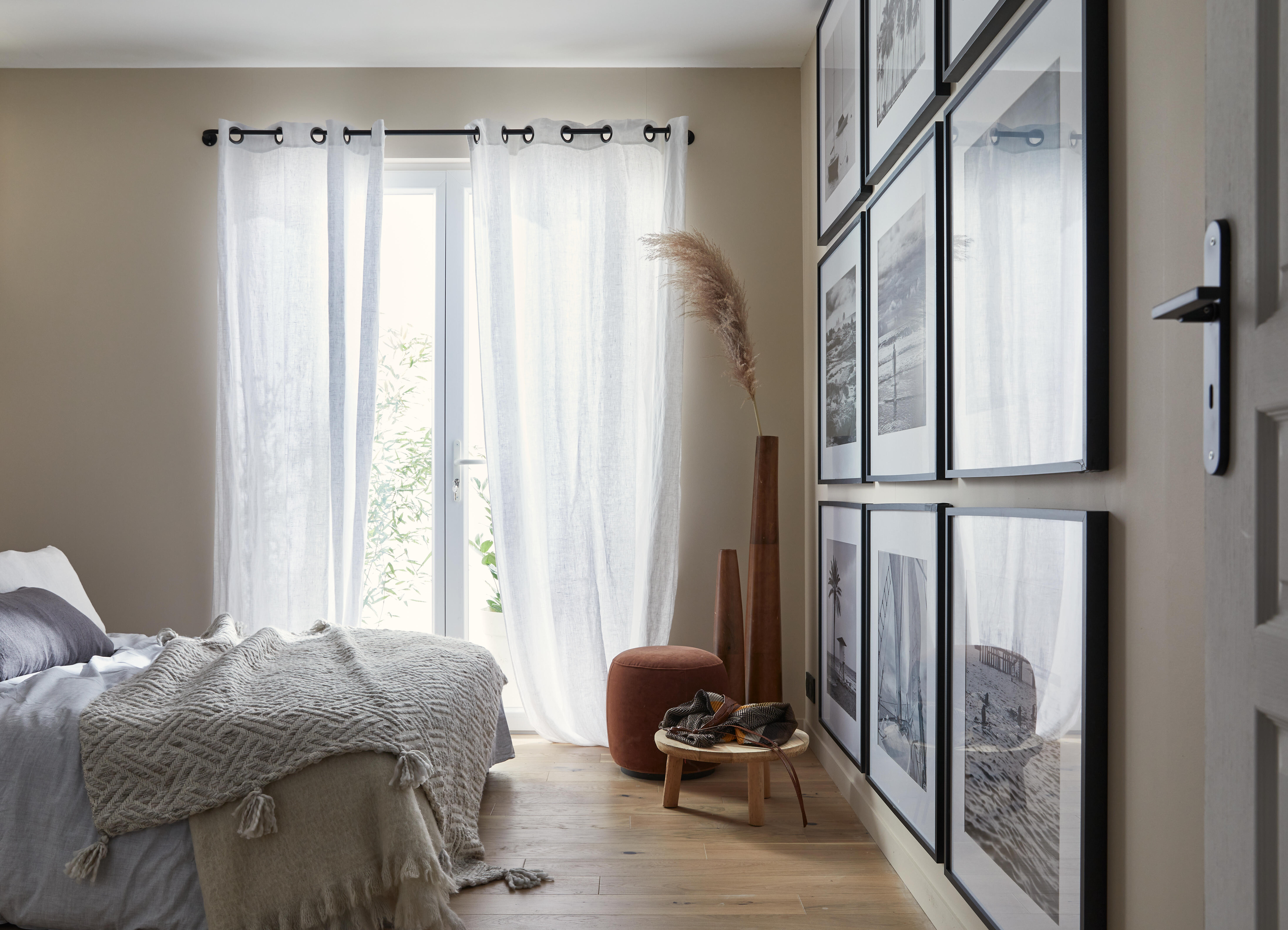 Kit de tringle à rideaux Incurvée Diam.19 mm noir 140 à 220 cm - 4