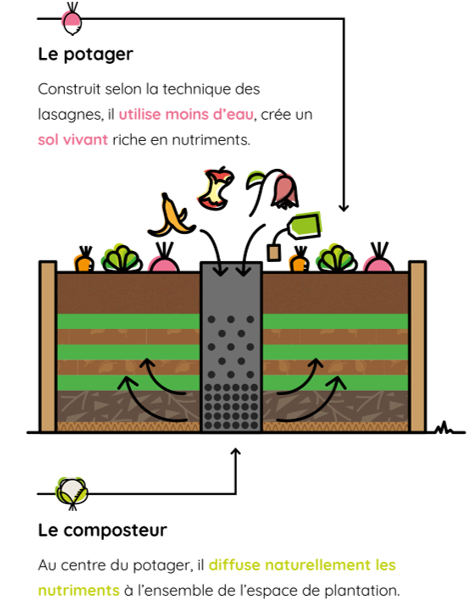 Potager sur pied bois l.115 x H.48 cm MON PETIT POTAGER - 8