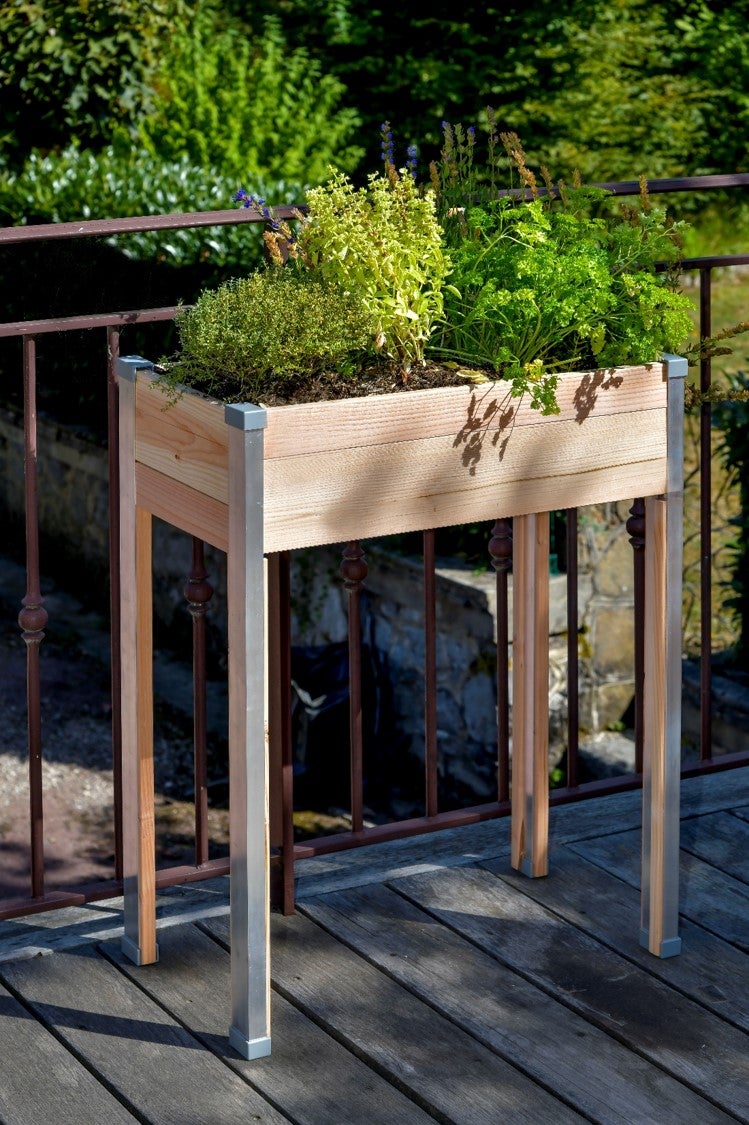 Potager sur pied bois Petit modele l.60 x H.80 cm MON PETIT POTAGER - 4