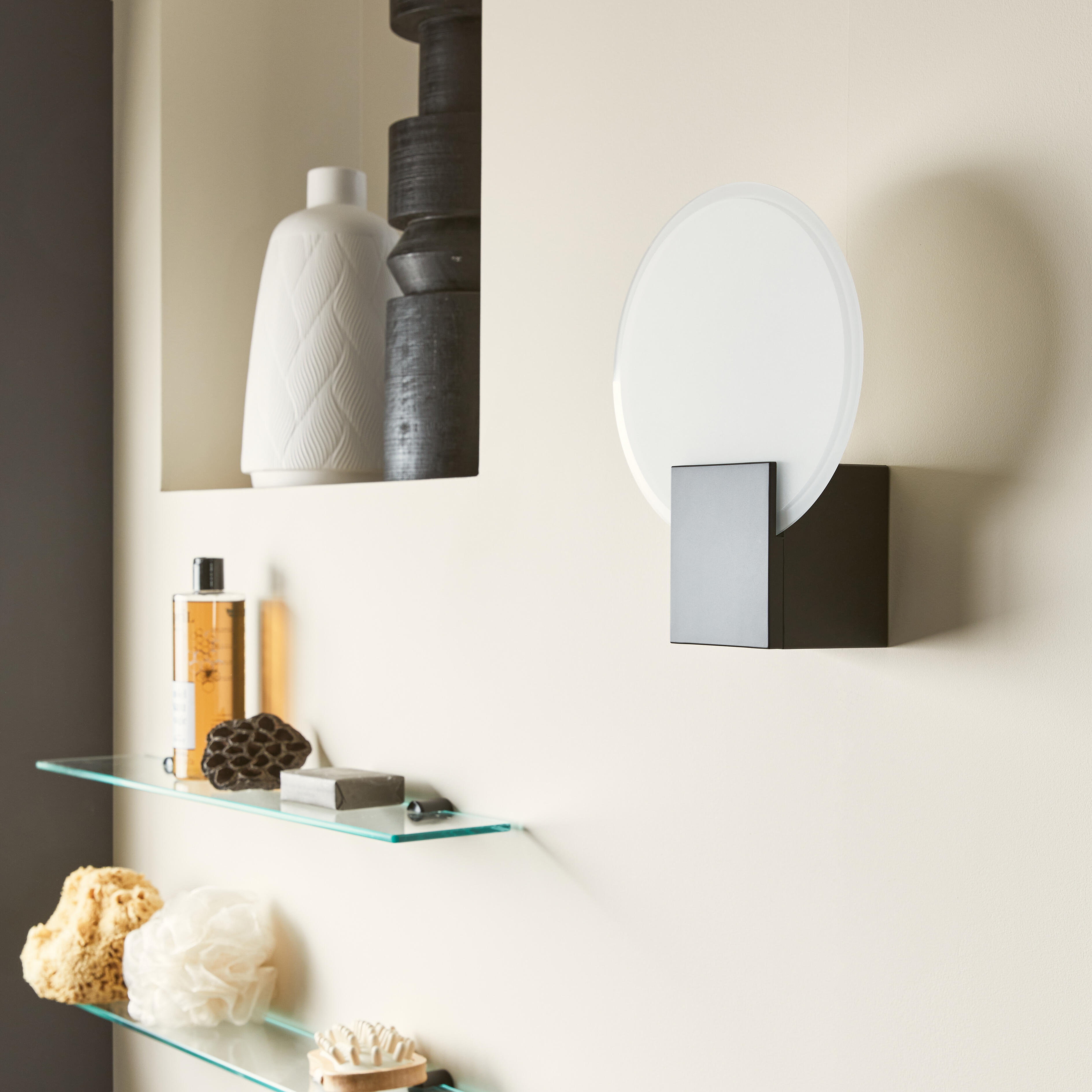 Applique LED salle de bain Hester, blanc chaud intensité variable, noir Nordlux - 5
