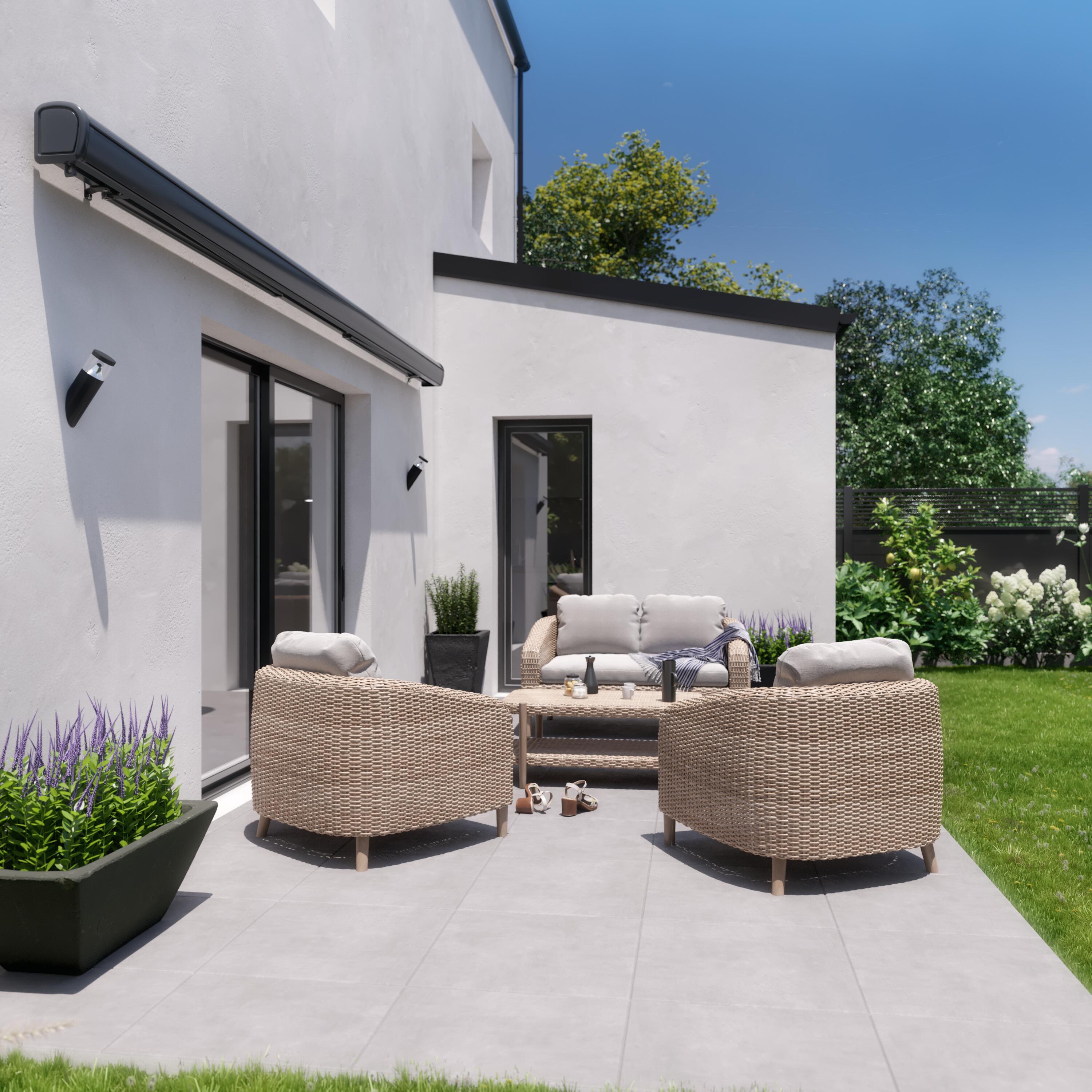 Tenda da sole a bracci estensibili per terrazza, L 2.95 x 2.5 m, motorizzato, in poliestere, NATERIAL Zefir - 4