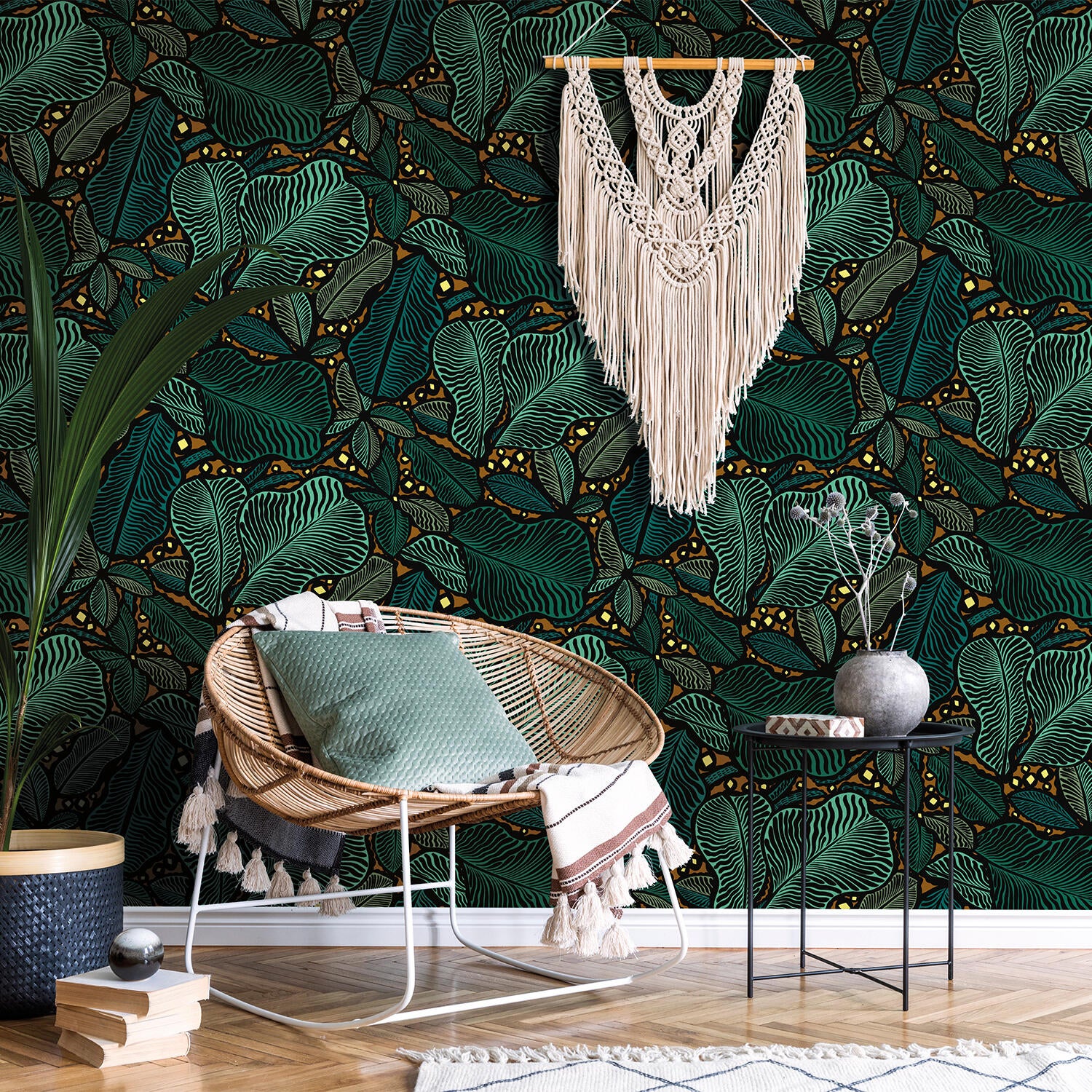 papier-peint-intiss-tropical-wax-vert-leroy-merlin