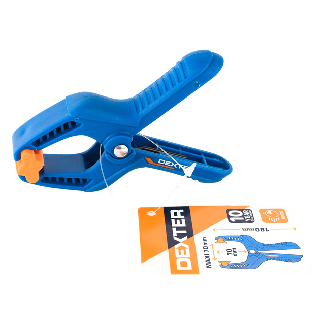 Pince à ressort DEXTER, capacité de serrage maximum de 68 mm