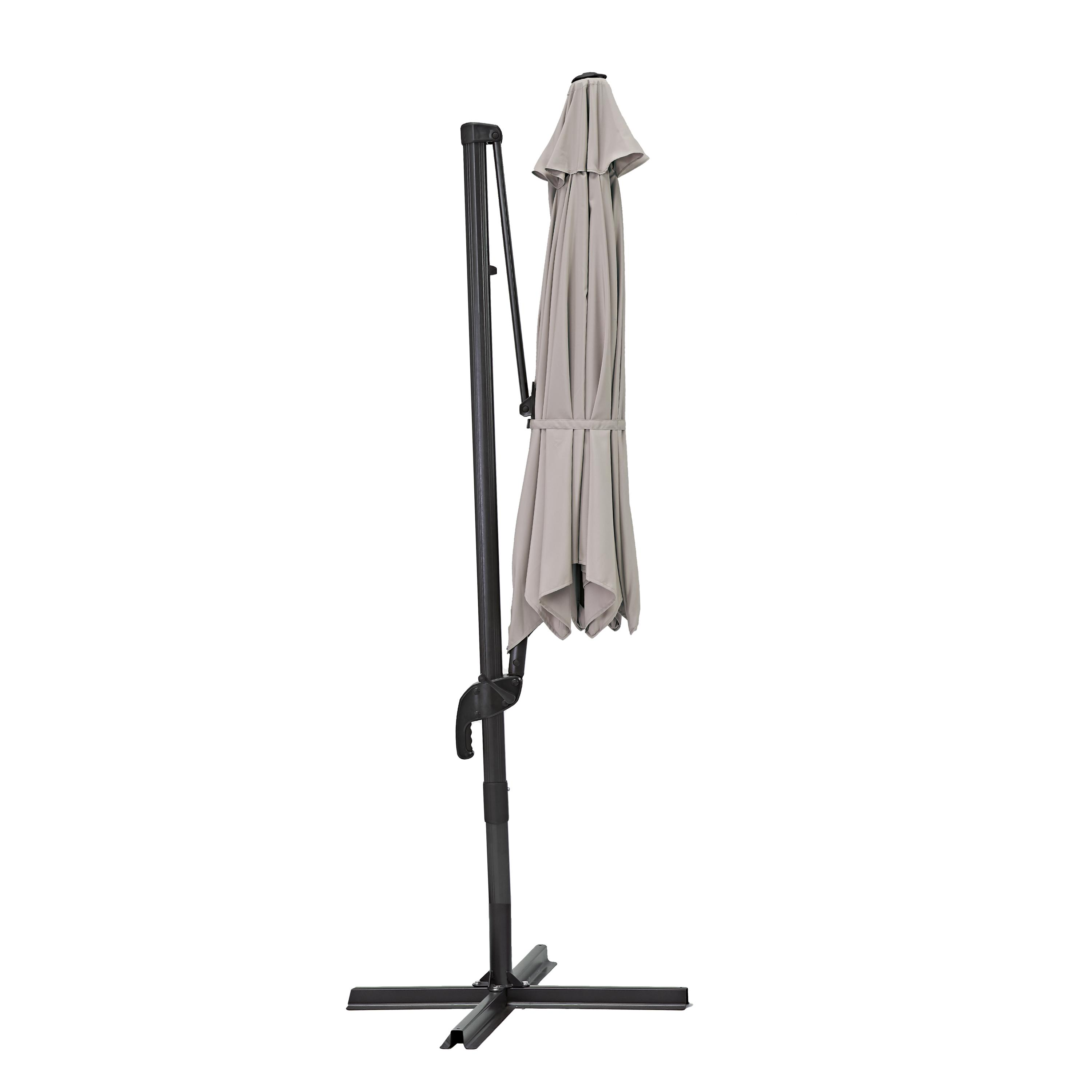 Parasol déporté hexagonal taupe Avea NATERIAL L.292 x l.292 cm - 5