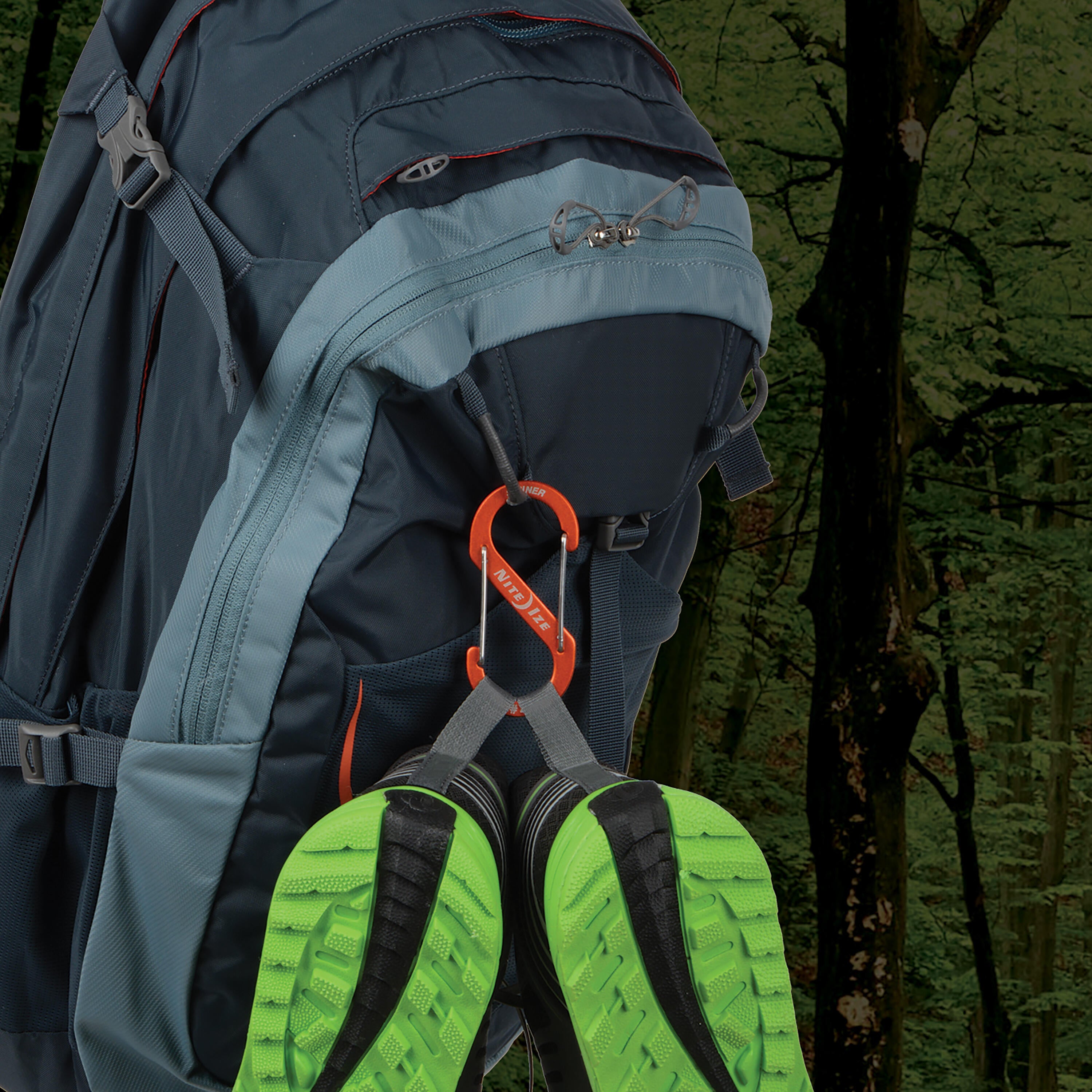 Mousqueton aluminium orange / cuivré, L.9 x l.4 x Ep.0.8 mm - 3