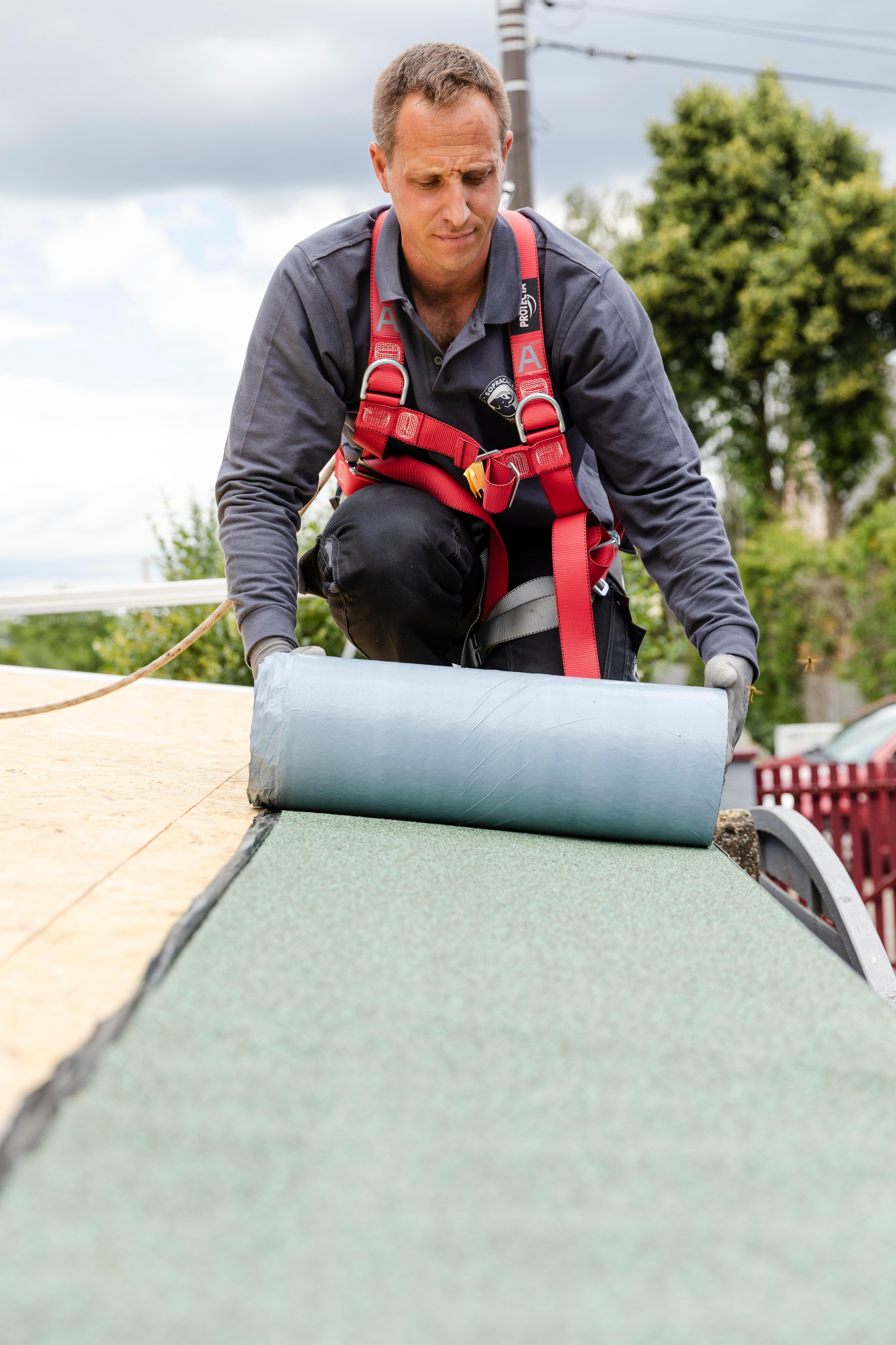 Bardeau rouleau bitume adhésif vert 0.5x5m SOPREMA - 2